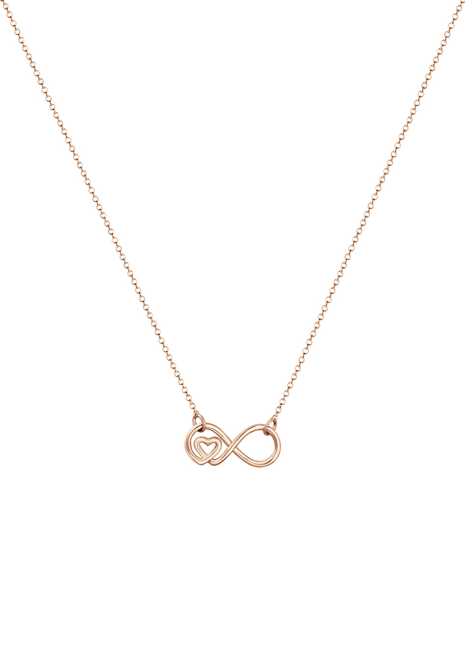 Elli Kette mit Anhänger »Infinity Unendlichkeit Herz 925 Sterling Silber«