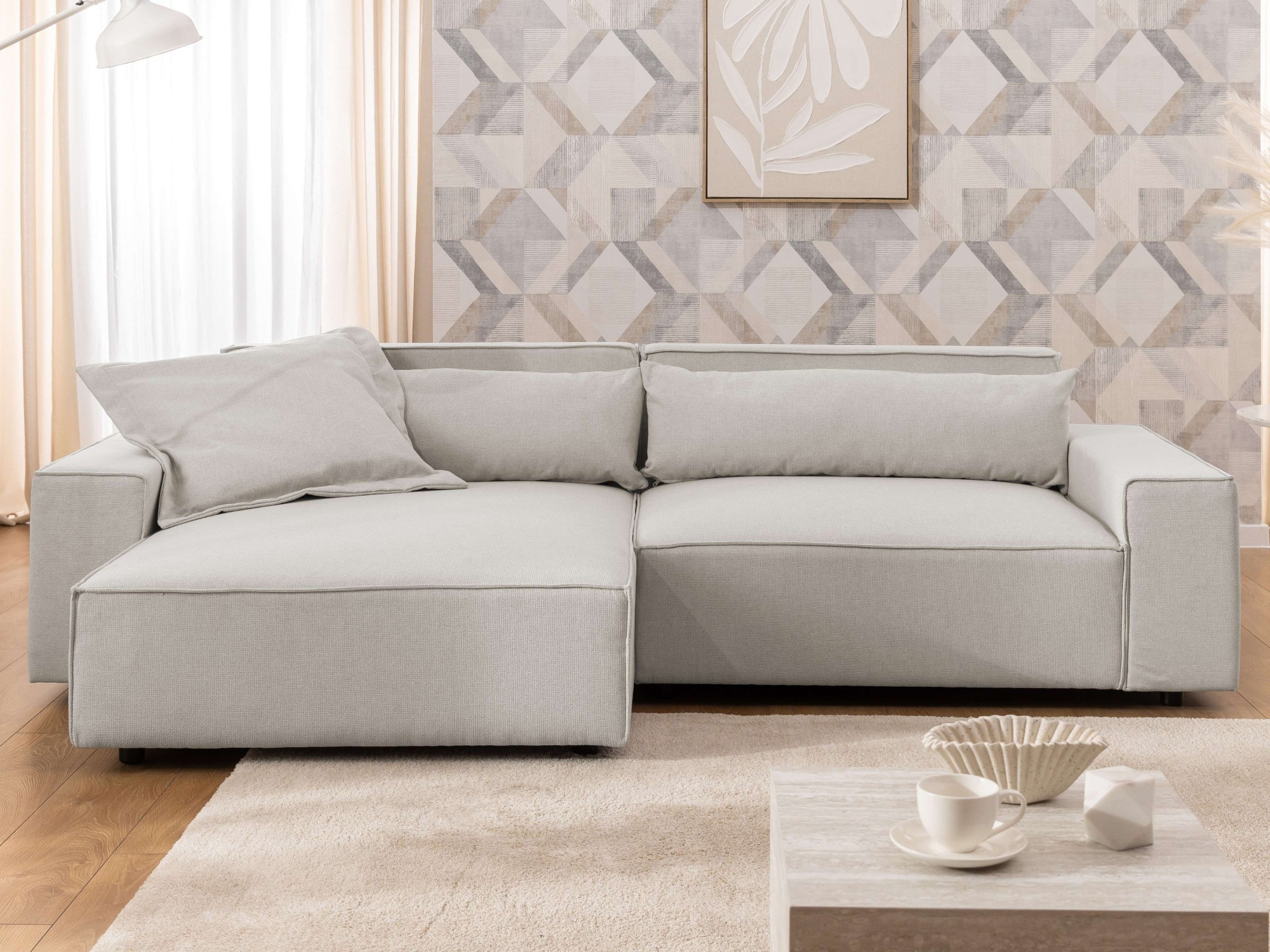 OTTO home Ecksofa »KINLEE Design-Sofa mit Recamiere rechts/links, Maße B/T/ günstig online kaufen