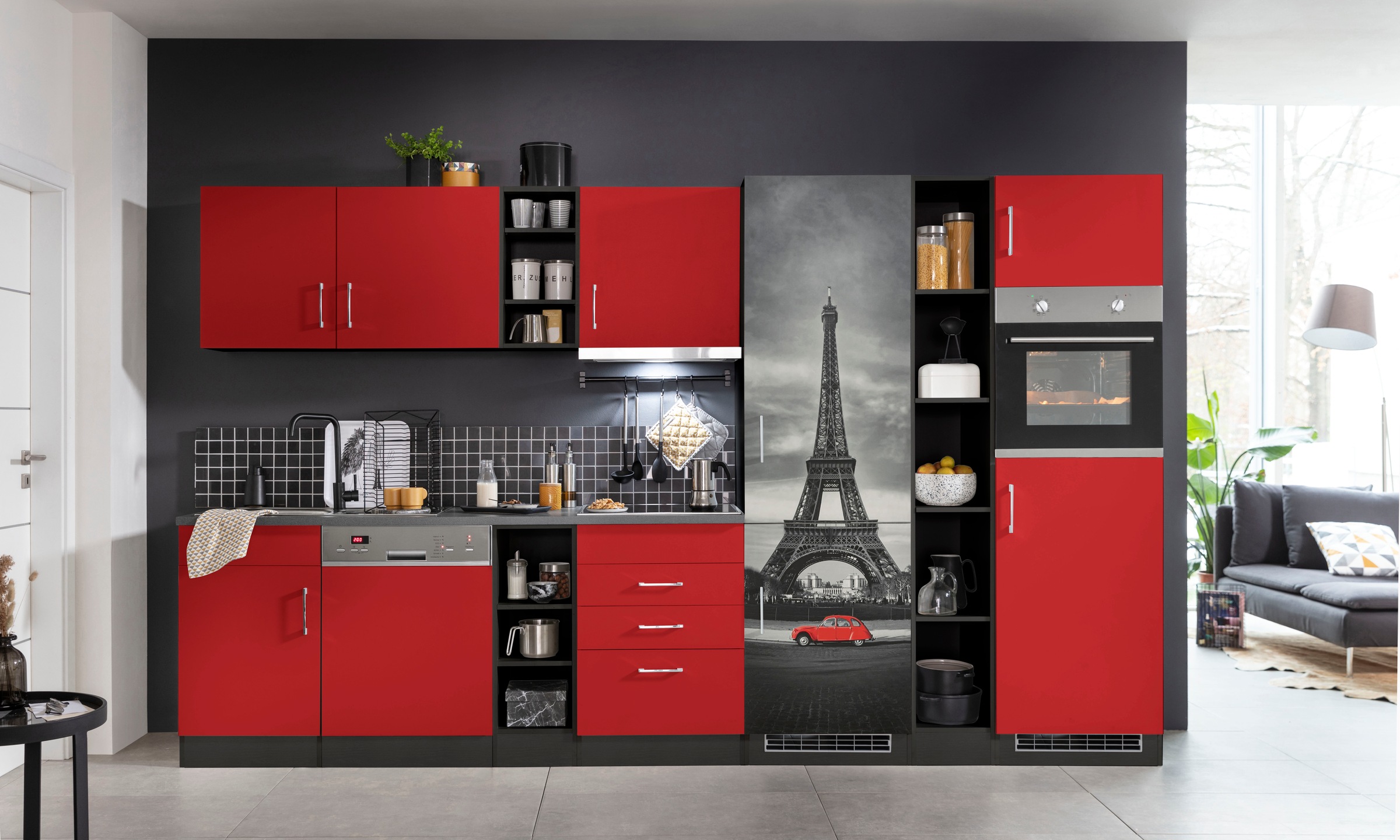 KOCHSTATION Küchenzeile »KS-Paris – Küchen mit einzigartigen Fotomotiven au günstig online kaufen