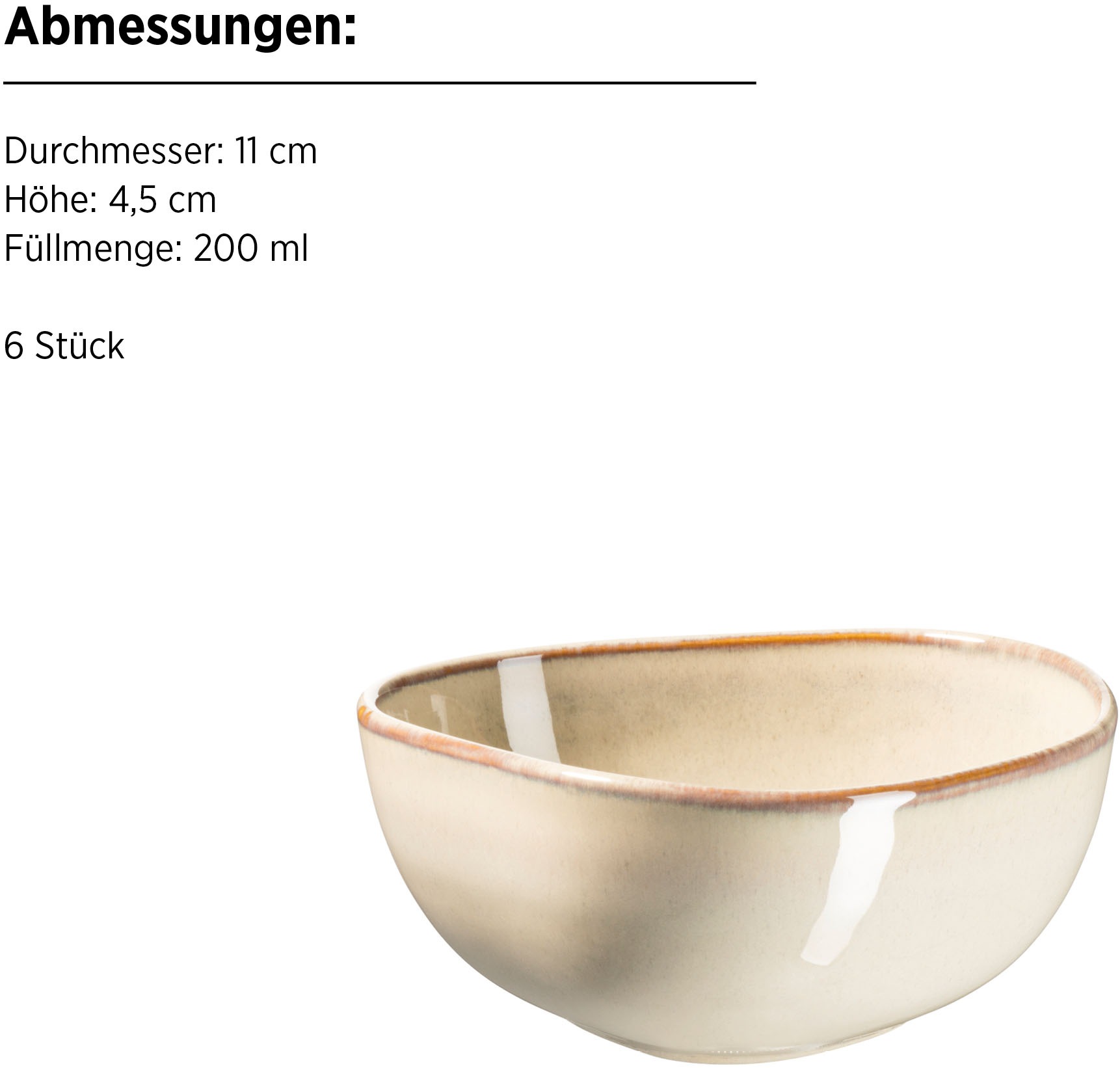 MÄSER Snackschale »Snacking-Set Cordelia, aus Steinzeug«, 12 tlg., aus Steinzeug