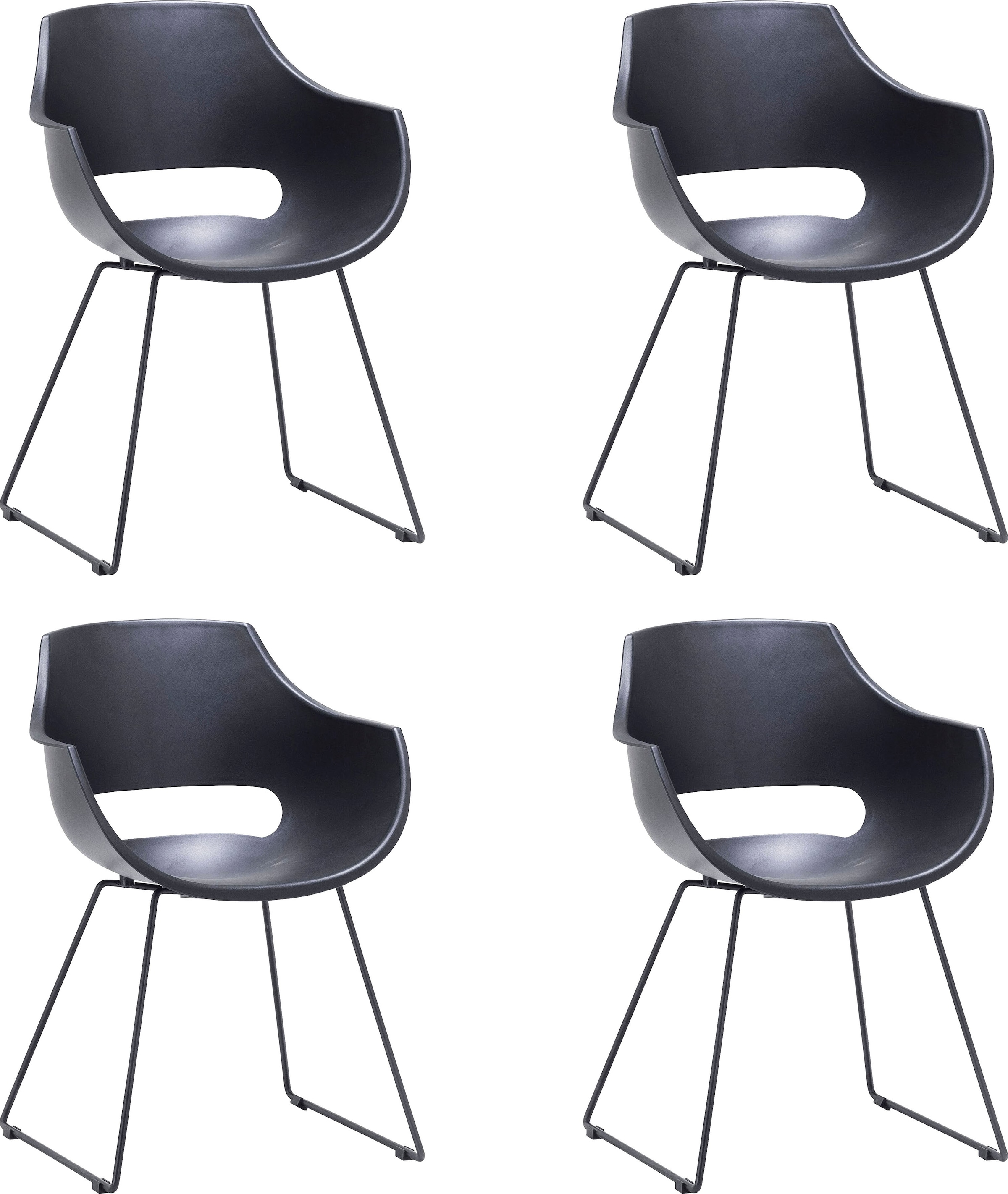 MCA furniture Schalenstuhl »Rockville« (Set) 4 Stk. 4er-Set, Kufe, Kunststo günstig online kaufen
