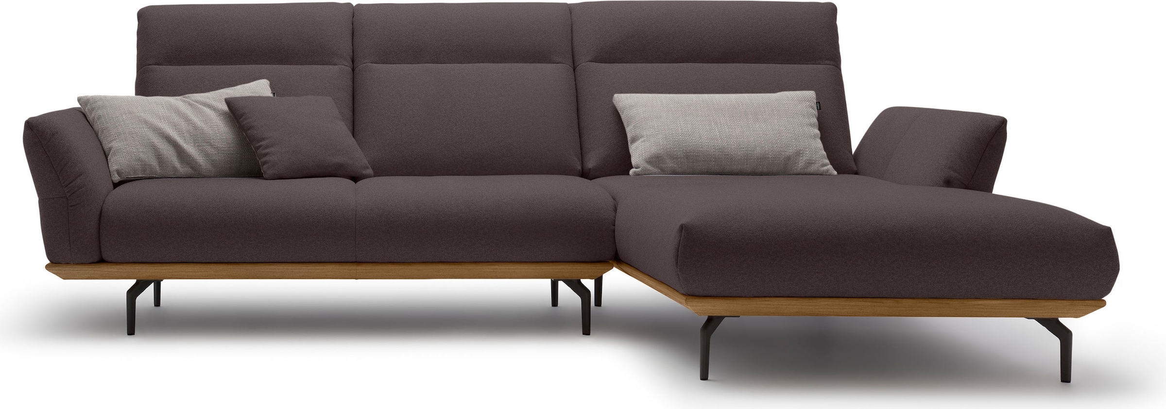 Creation BY ROLF BENZ Ecksofa »CR.460« Sockel in Nussbaum, Winkelfüße in Um günstig online kaufen