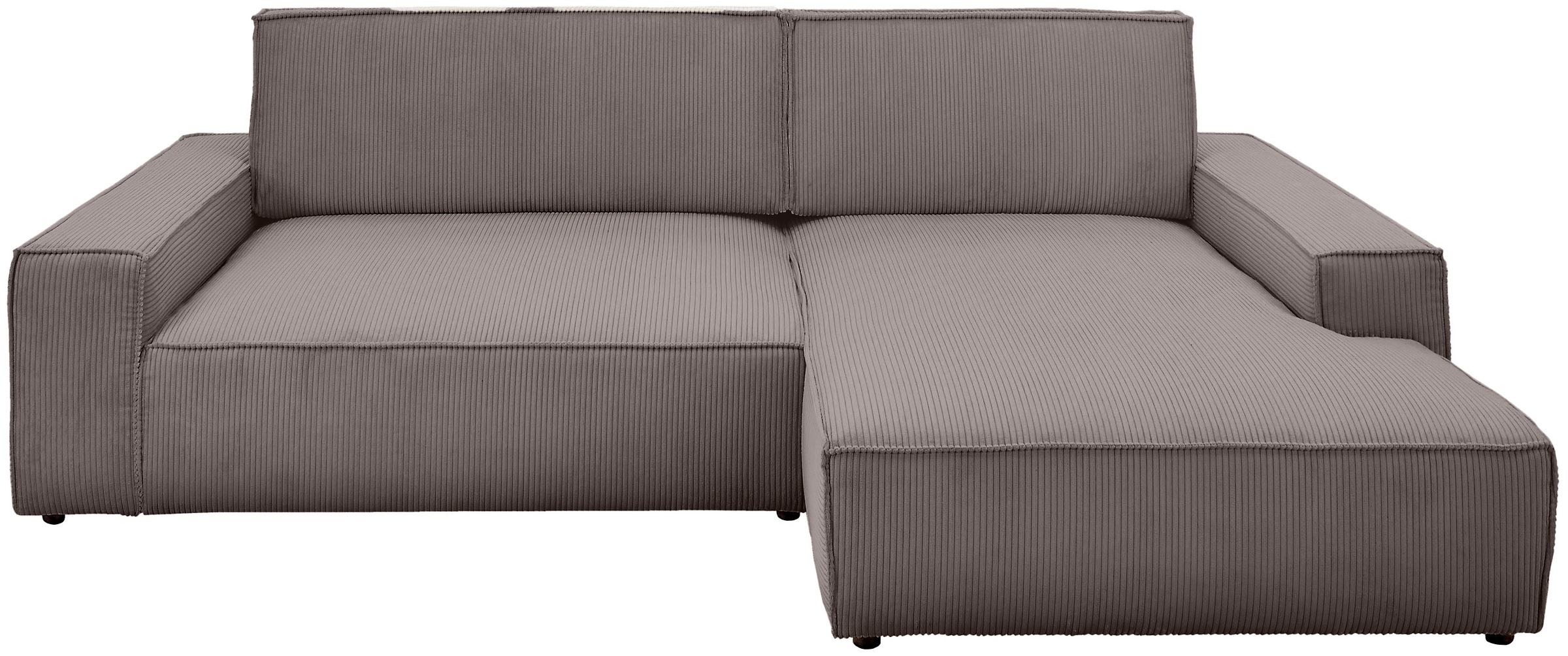 Home affaire Ecksofa »NEU: SHERWOOD XXL 284, Big-Sofa L-Form, tiefe Sitzfläche 95 cm, Cord«, Recamiere rechts/links, als Schlafsofa stellbar, Cord u. Leinenoptik