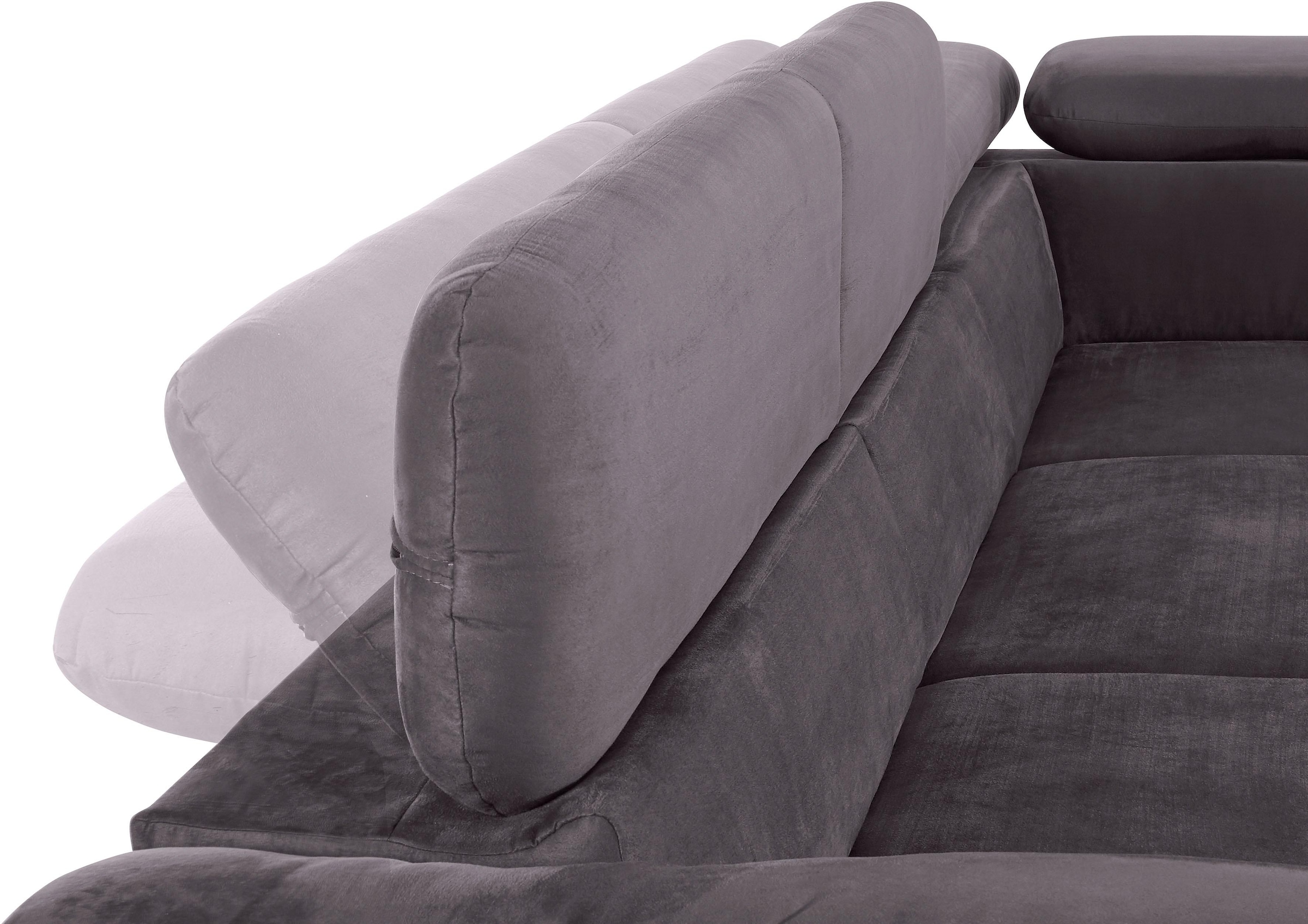 COTTA Ecksofa »Caluso L-Form«, mit Kopfteilverstellung, wahlweise mit Bettfunktion & Bettkasten