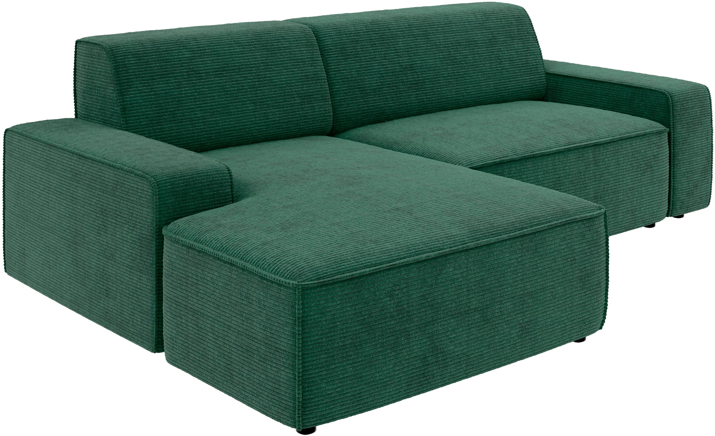 TRENDMANUFAKTUR Ecksofa »Graz, wahlweise mit Sitzvorschub und Bettkasten, L-Form, Breite 246 cm«, in Cord-, haustierfreundlichem LEO Struktur- oder LUMOS-3D-Bezug