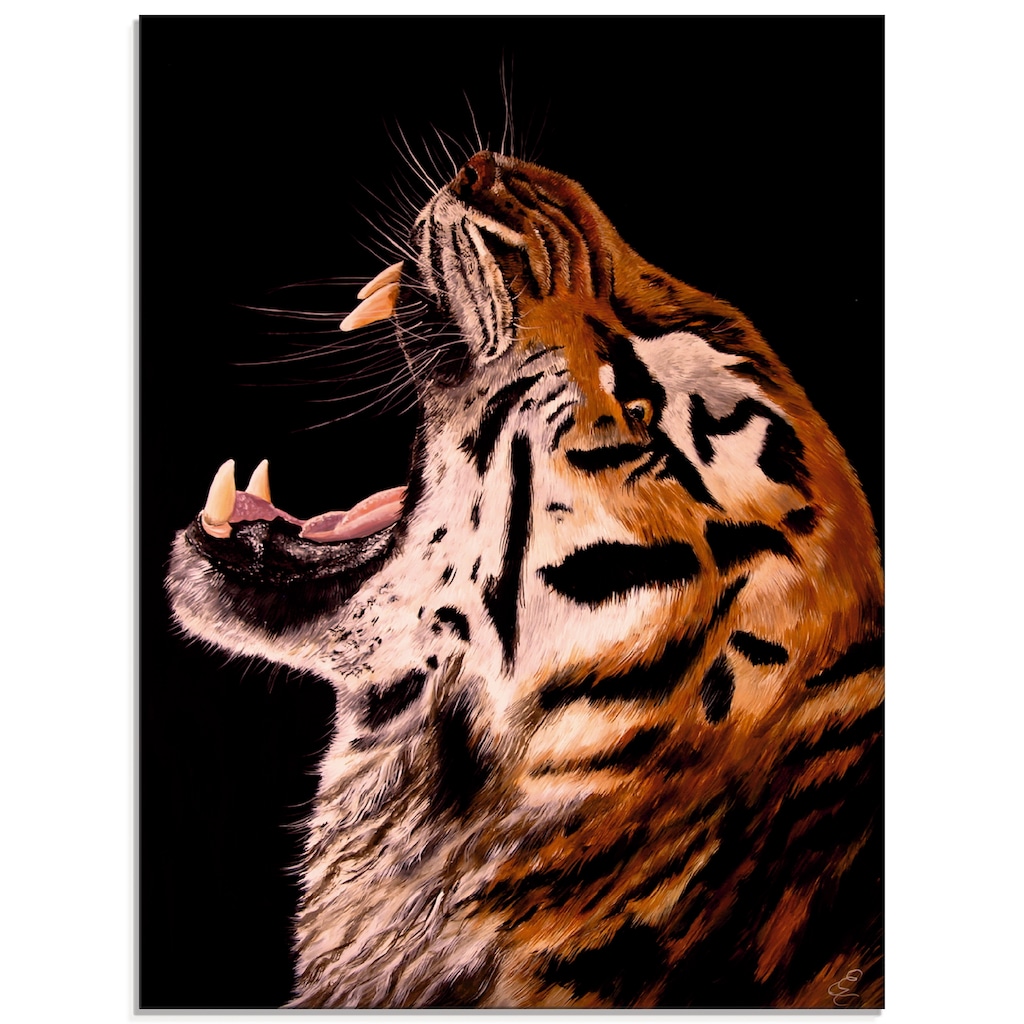 Artland Glasbild »Tiger«, Wildtiere, (1 St.)