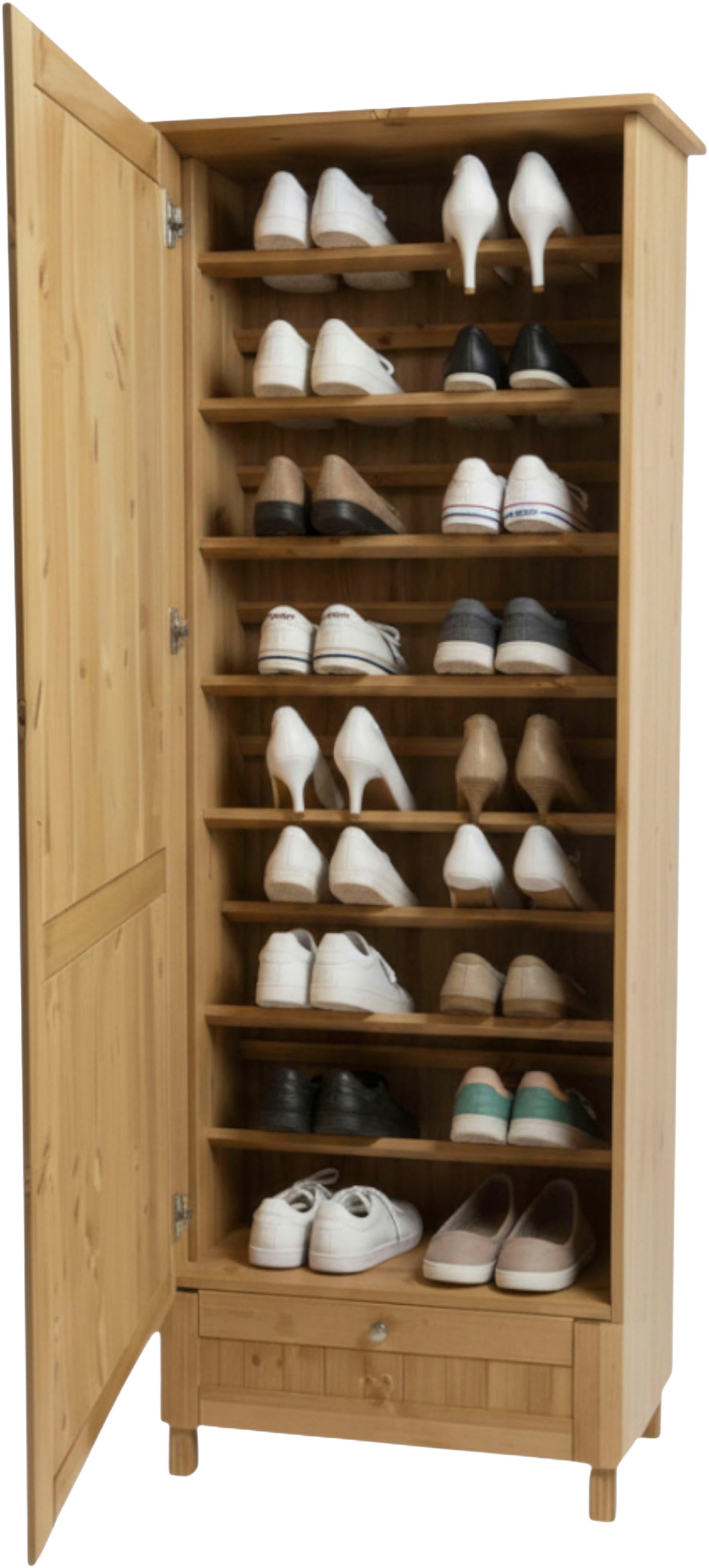 Home affaire Schuhschrank »Juventus« 1 Stk. tlg. aus massiver Kiefer, Breite  67cm , Höhe 180 cm