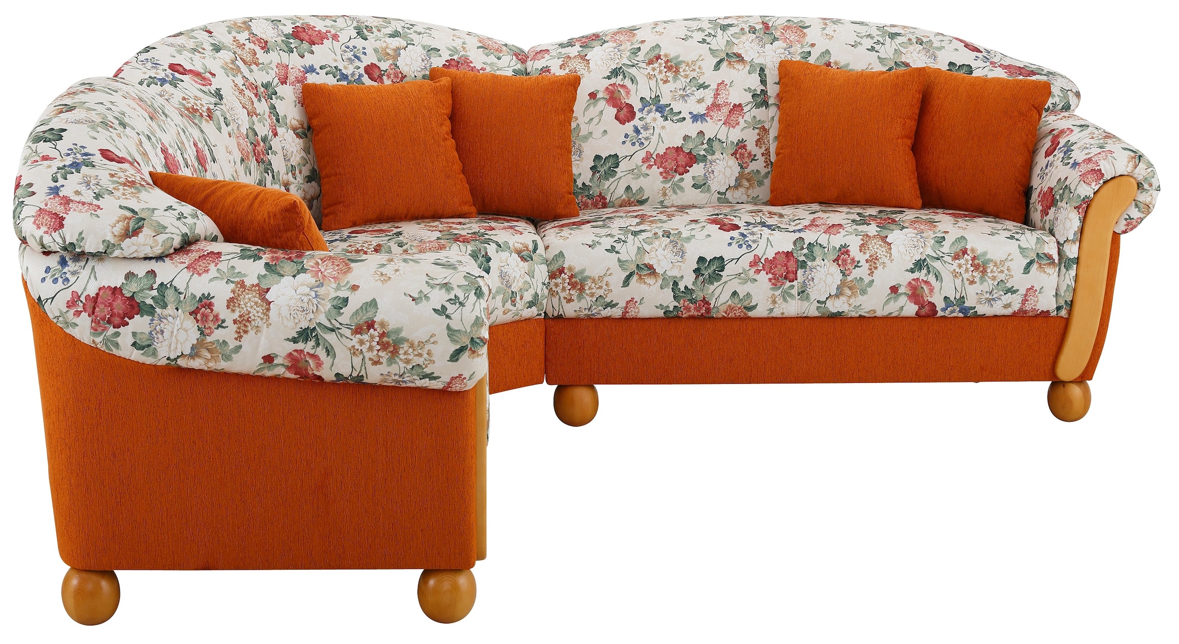 Home affaire Ecksofa »Milano, bequem mit Federkern, B/T/H 233/233/83cm, Landhausstil, L-Form« gleichschenklig