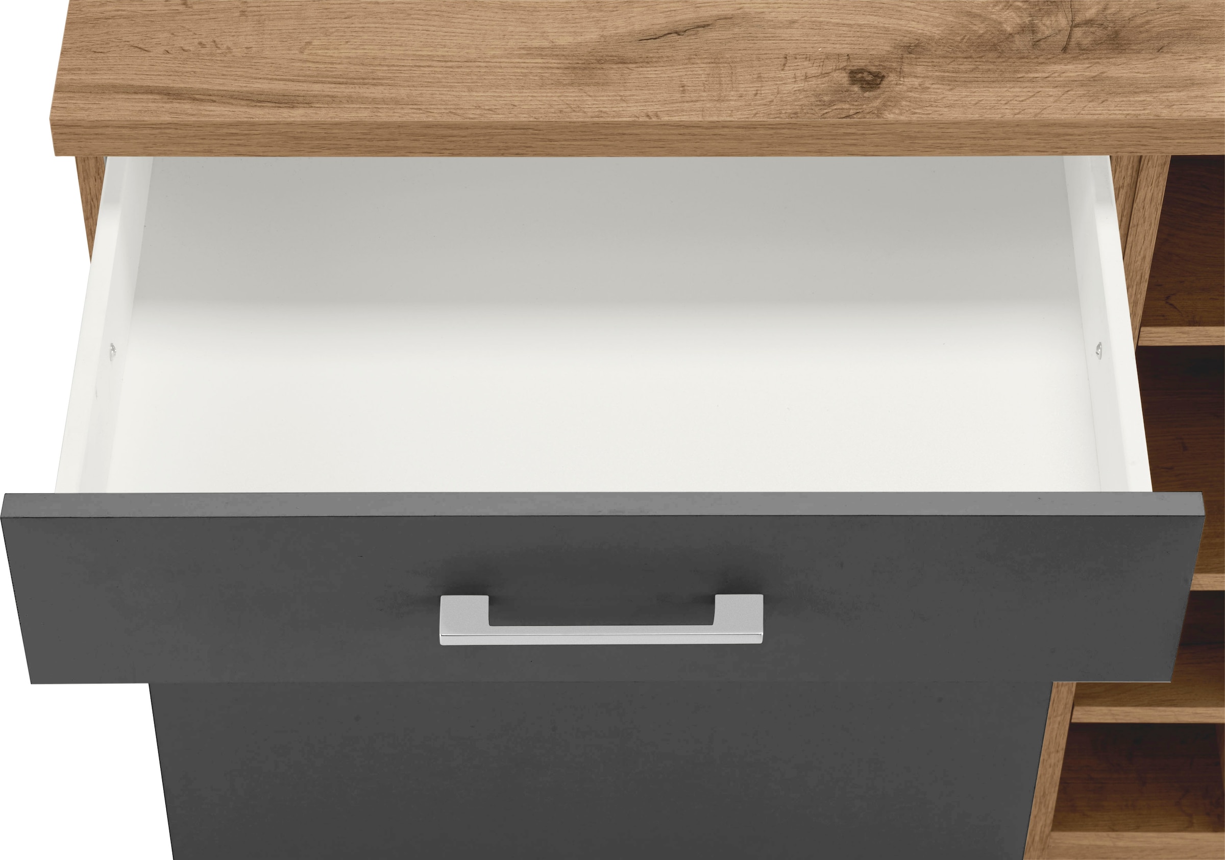 KOCHSTATION Unterschrank »KS-Colmar«, 150 cm breit, 2 Schubkästen, 2 Türen, 6 Fächer, für viel Stauraum