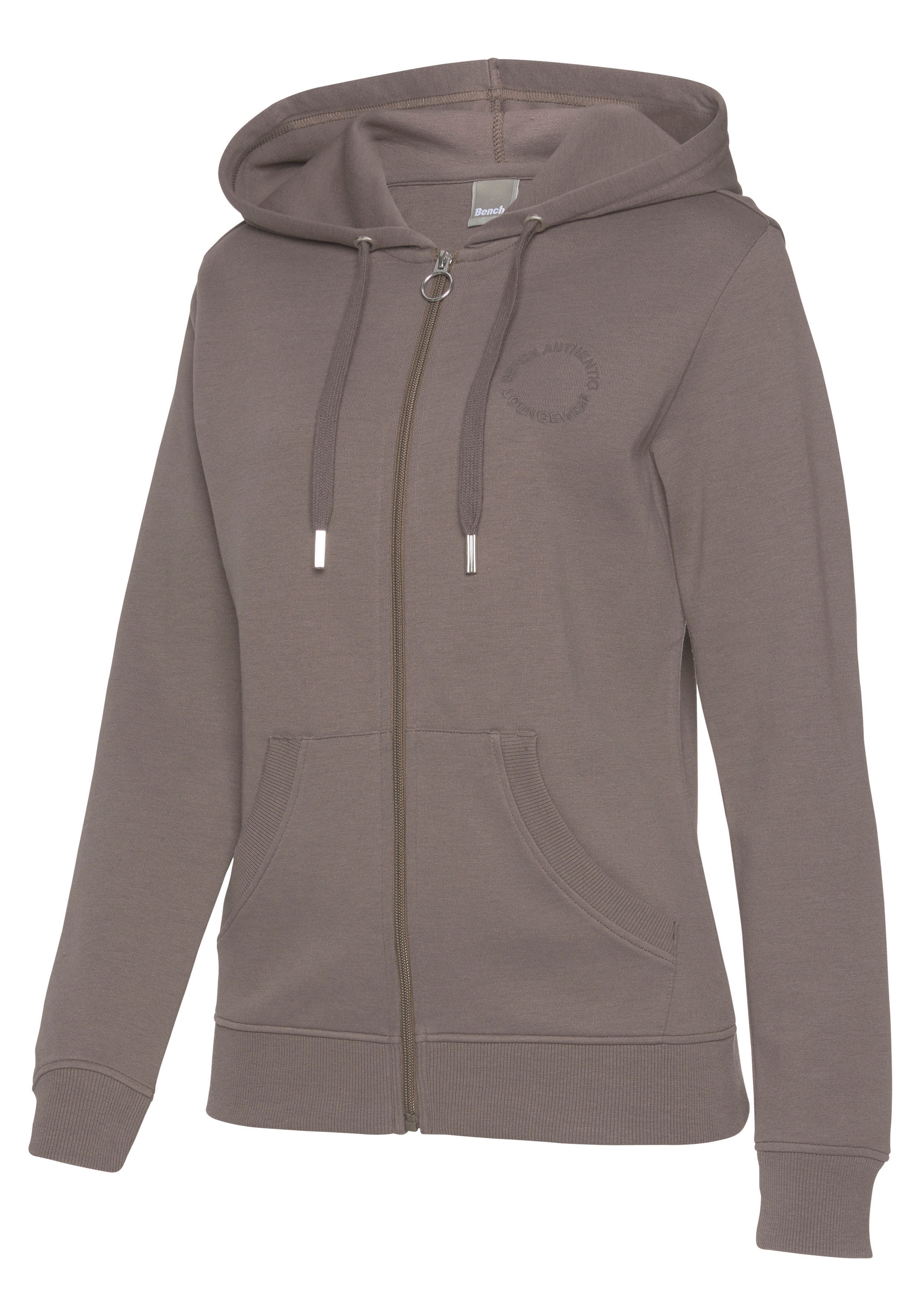 Bench. Loungewear Kapuzensweatjacke, mit Logo und Kängurutasche, Loungewear