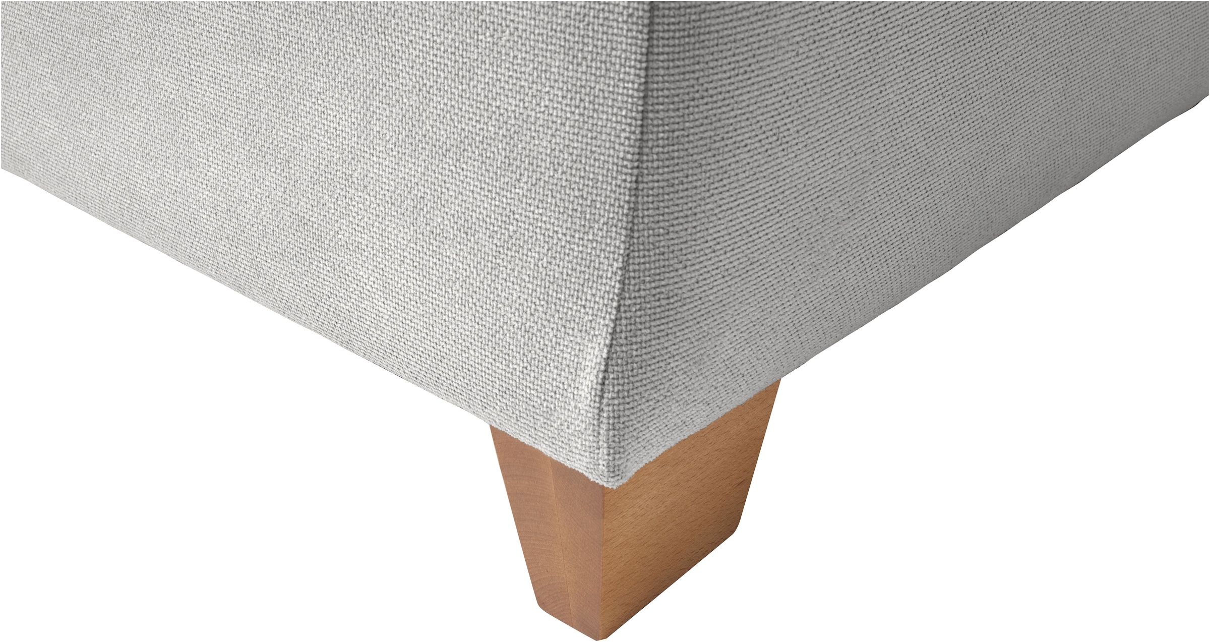 Mr. Couch Ecksofa »Bologna, L-Form, mit Holzfüßen« wahlweise mit Kaltschaum