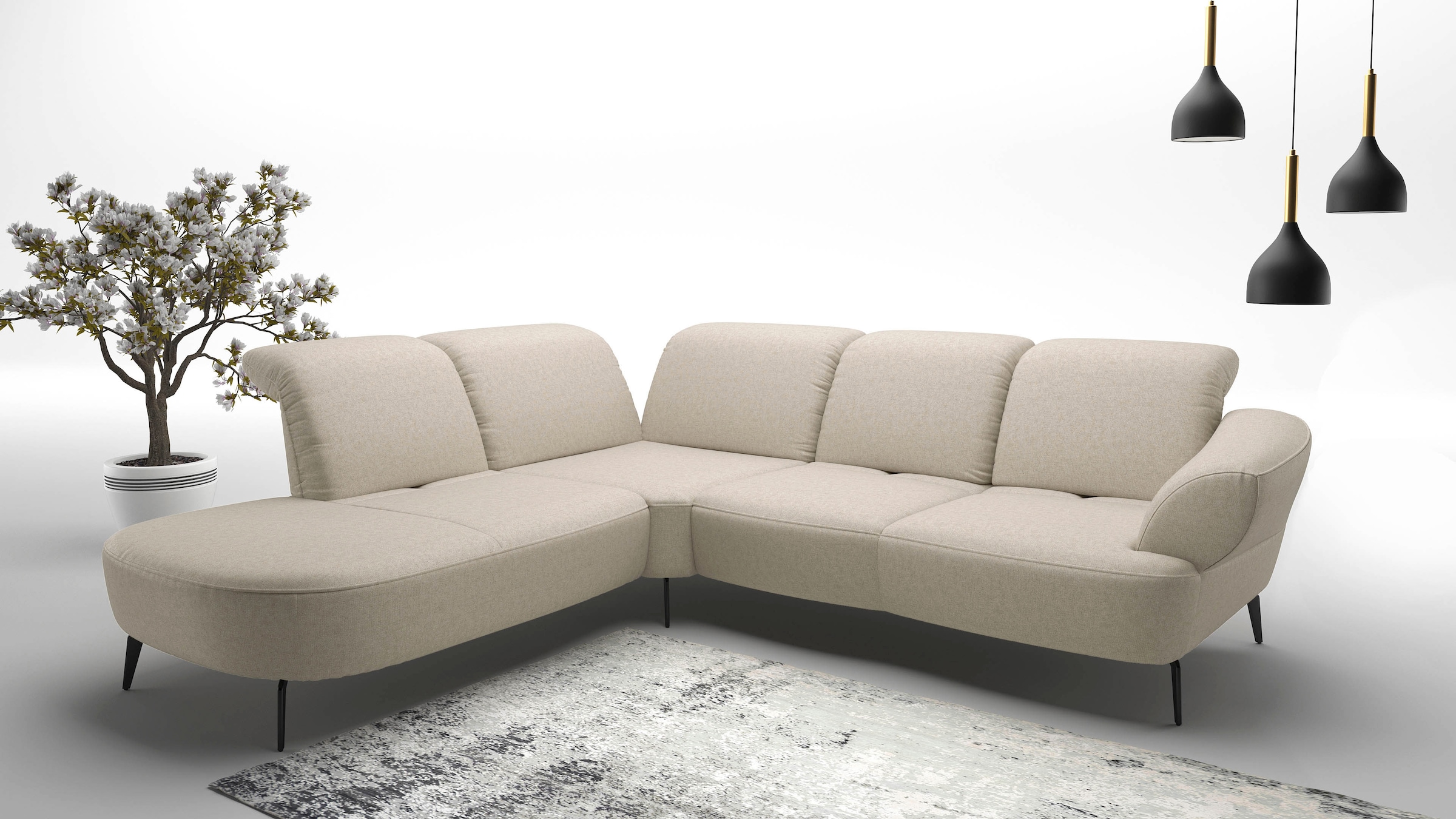 sit&more Ecksofa »Dance«, inkl.System Click&Seat und Sitztiefenverstellung günstig online kaufen
