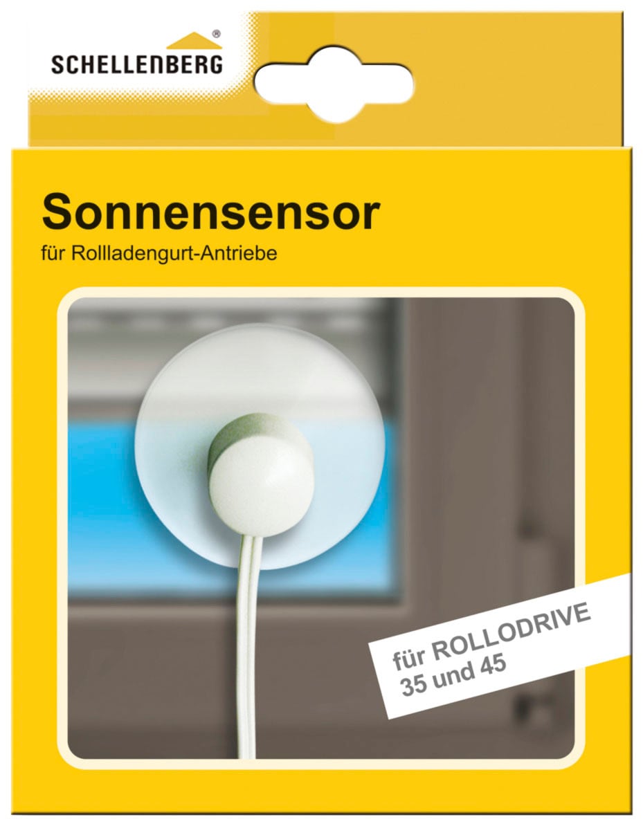 SCHELLENBERG Sensor »für elektrische Gurtwickler RolloDrive 35 und 45«, Sonnensensor, Kabellänge 1,5 m, weiß