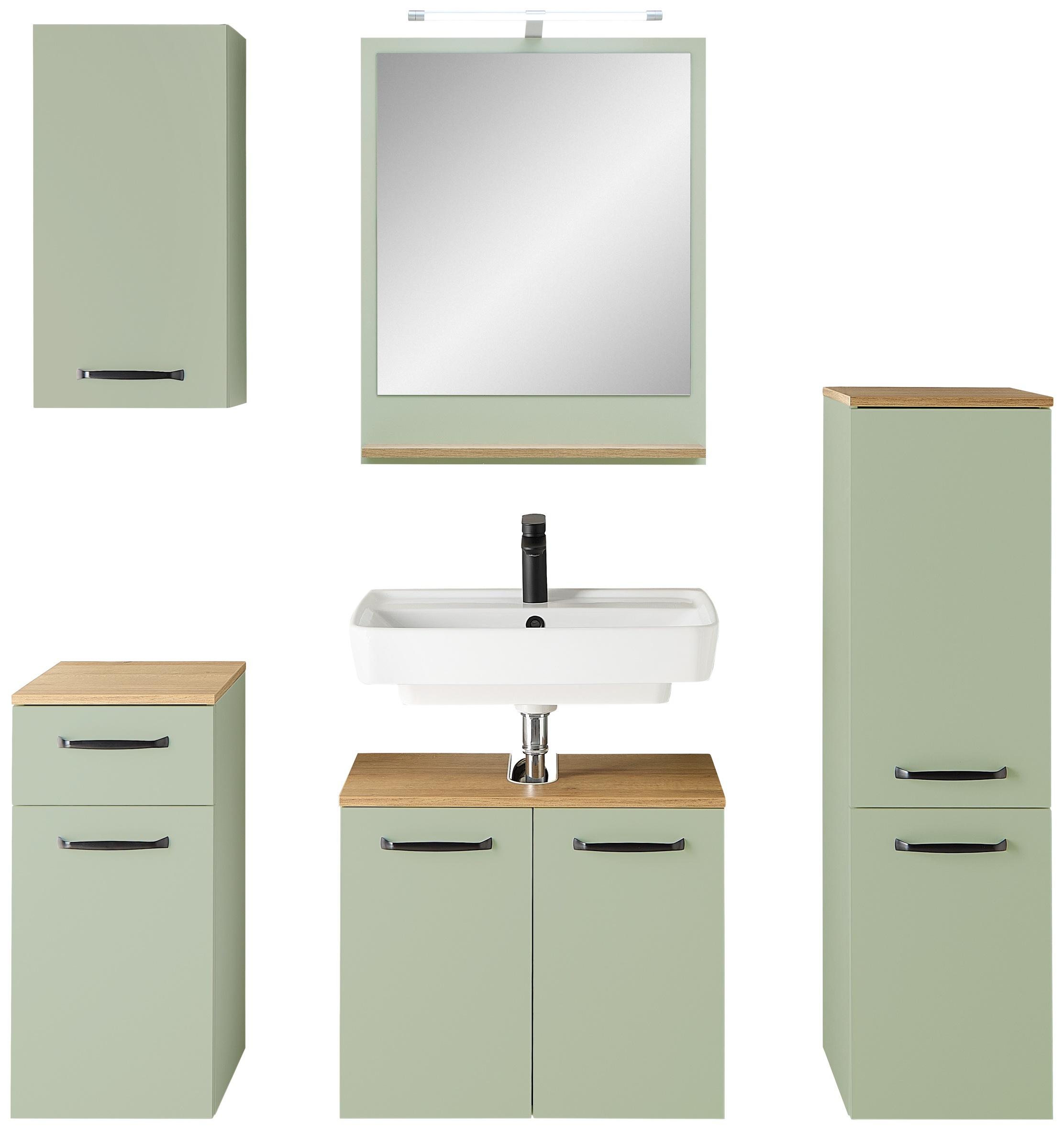 Saphir Badmöbel-Set »Quickset 500, Waschbeckenunterschrank mit Spiegel« 6 Stk. tlg.