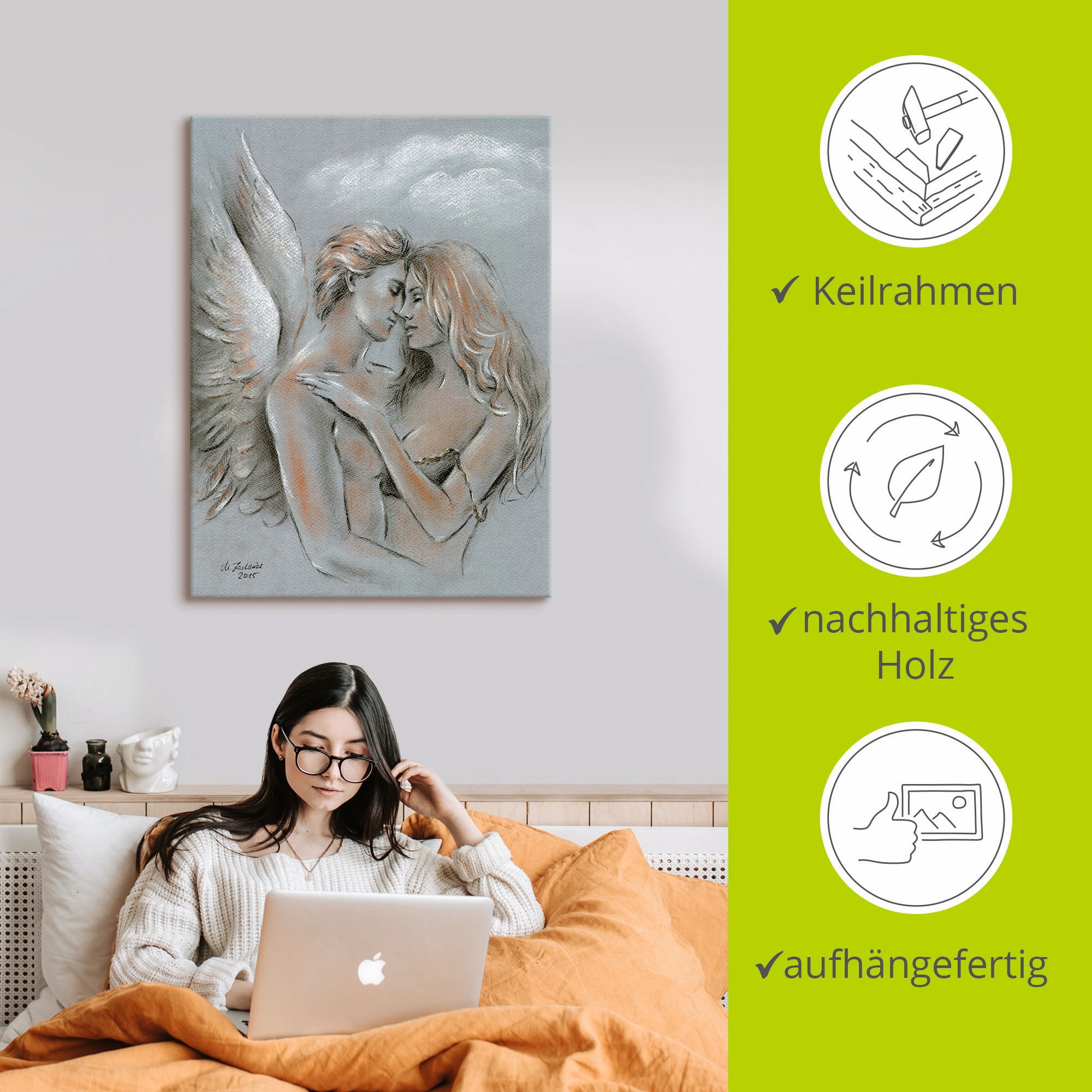 Artland Wandbild »Engel auf Erden«, klassische Fantasie, (1 St.), als Leinwandbild, Poster in verschied. Größen