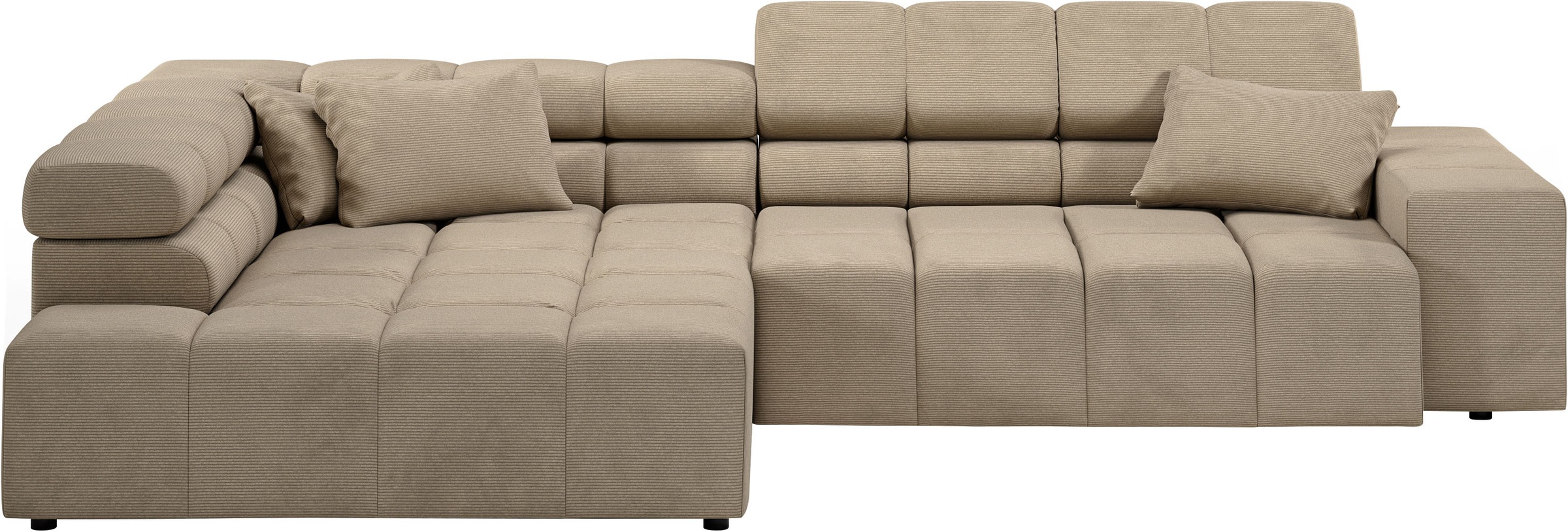 INOSIGN Ecksofa »Ancona incl. Kopfteilverstellung, OTTOs Choice, Breite 319cm, L-Form«, wahlweise motorische Sitztiefenverstellung, auch in Cord + Easy Care