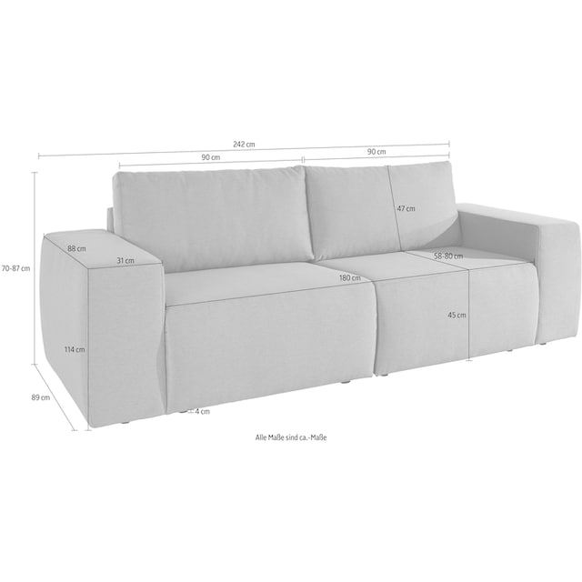 komfortabel kaufen Big-Sofa by auf Rechnung LOOKS »LooksII«, Joop geradlinig Wolfgang und