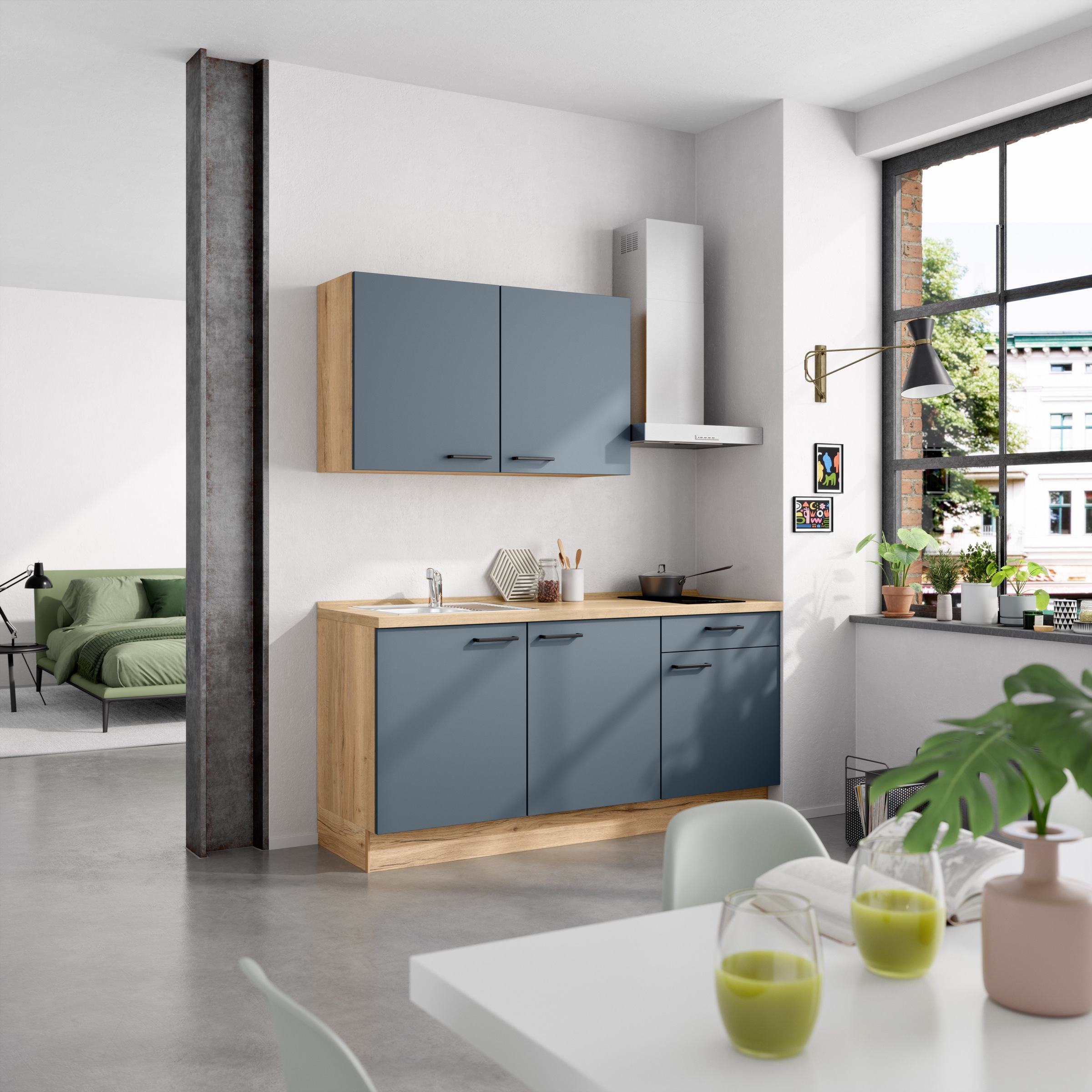 nobilia® Küchenzeile »"Easytouch I"«, vormontiert, Ausrichtung wählbar, Breite 180 cm, wahlw. mit E-Geräten