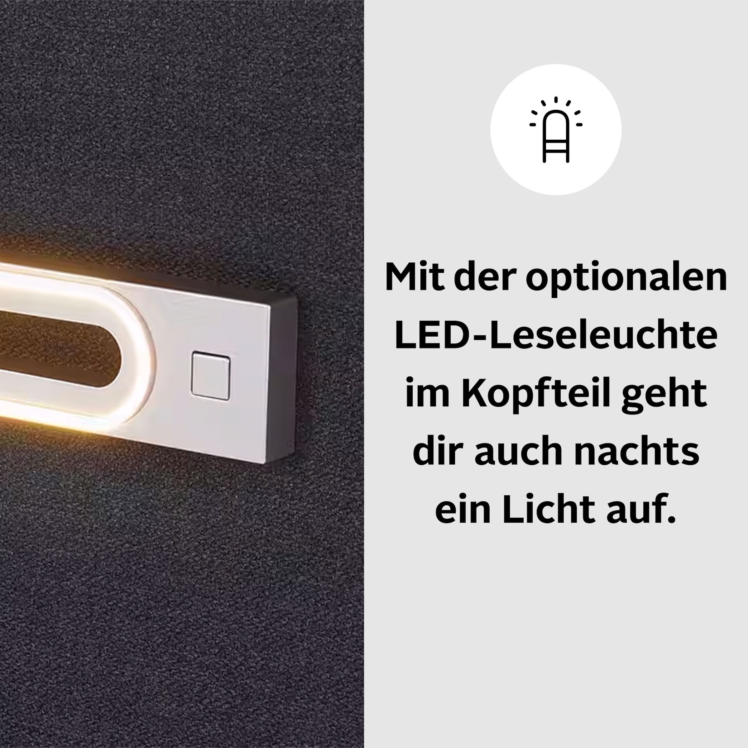 COLLECTION AB Boxspringbett »Ninoni mit Kaltschaummatratze«, inkl. Bettkasten, Topper und wahlweise mit LED-Beleuchtung