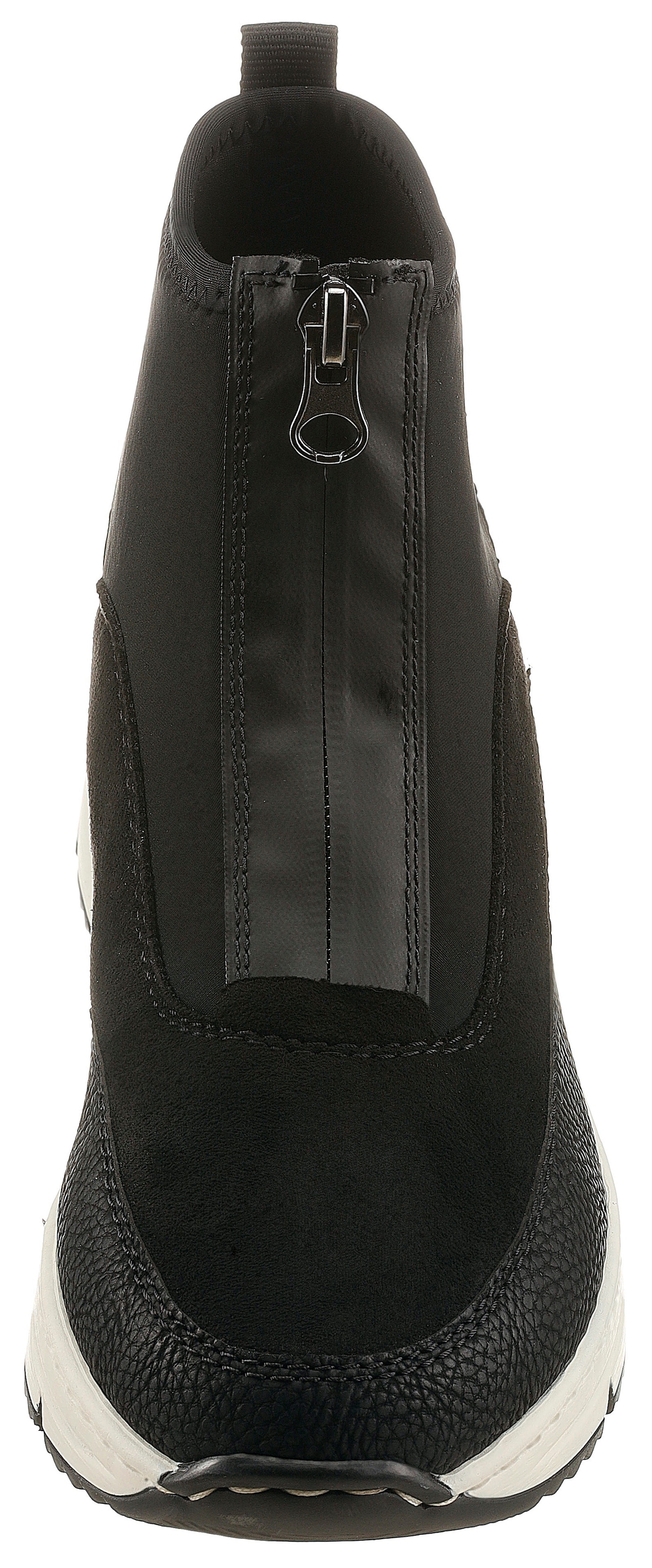 Rieker Schlupfboots, Stiefelette, High Top Sneaker mit Reißverschluss auf der Vorderseite