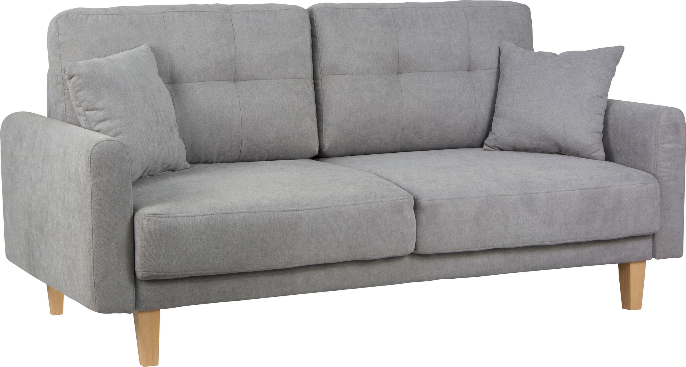 Home affaire 2-Sitzer »TRIPLO mit Wellenunterfederung, Maße B/T/H: 165/100/89 cm«, Sofa mit Steppung im Rückenbereich, incl. Rückenkissen und Zierkissen