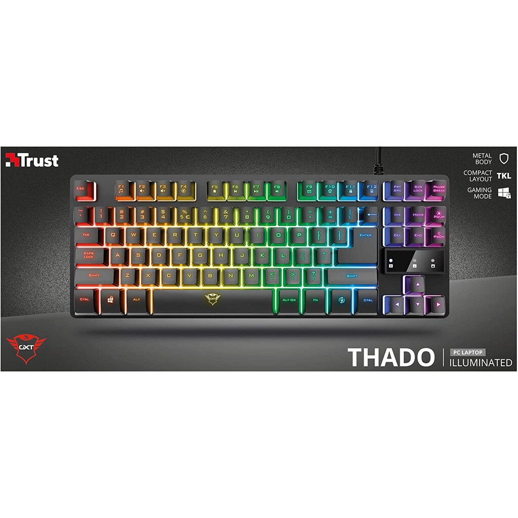Trust Gaming-Tastatur »GXT833 THADO TKL KEYBOARD DE«