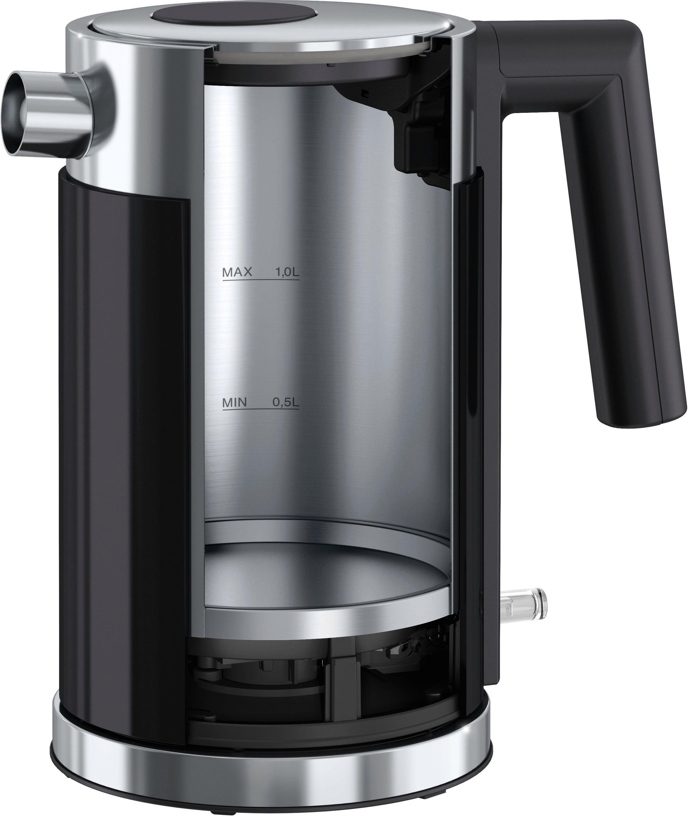 Graef Wasserkocher »WK 402«, 1 l, 1850 W, Edelstahl, schwarz