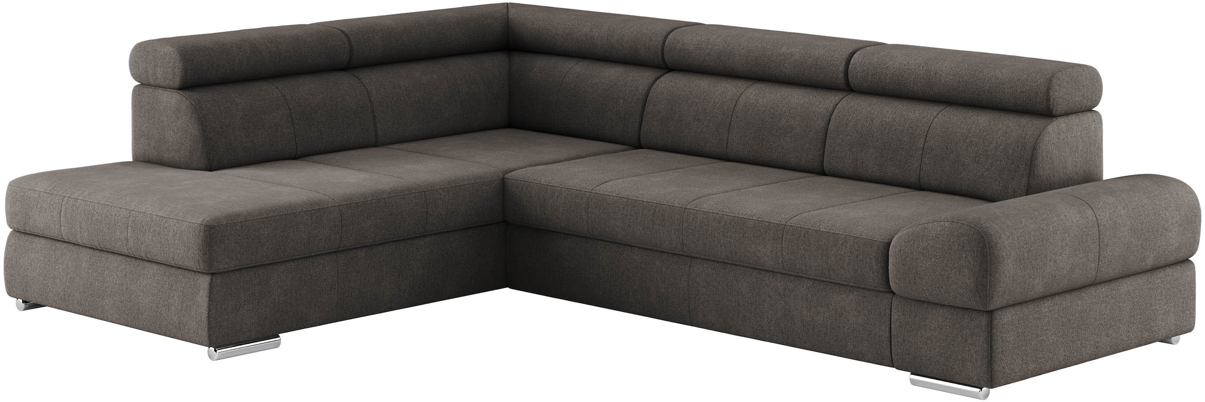 sit&more Ecksofa »Broadway L-Form«, mit verstellbaren Kopfteilen, wahlweise mit Bettfunktion