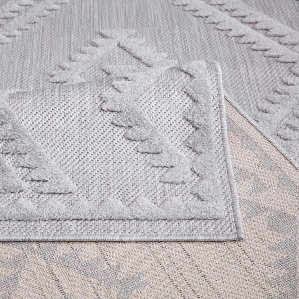 Carpet City Teppich »In-& Outdoorteppich Santorini 454, 3D-Effekt, Raute-Optik«, rechteckig, 5 mm Höhe, Wetterfest & UV-beständig für Terrasse, Balkon, Küche, Flur
