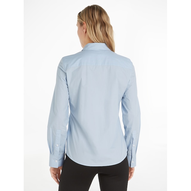 Tommy Hilfiger Hemdbluse »ORGANIC CO REGULAR SHIRT LS«, mit kleiner  Logo-Stickerei auf der Brust online bei