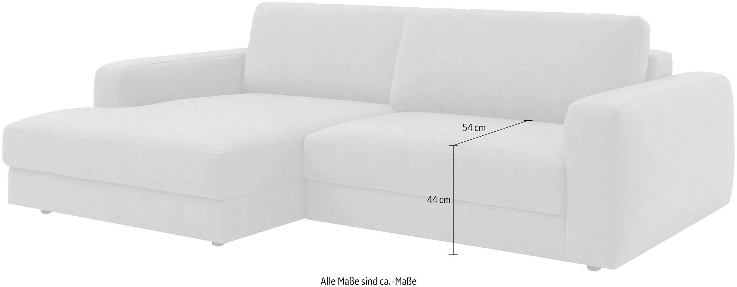 TRENDMANUFAKTUR Ecksofa »Bourbon, Designsofa mit tollem Sitzkomfort, L-Form,«, extra tiefe Sitzfläche, wahlweise mit Sitztiefenverstellung