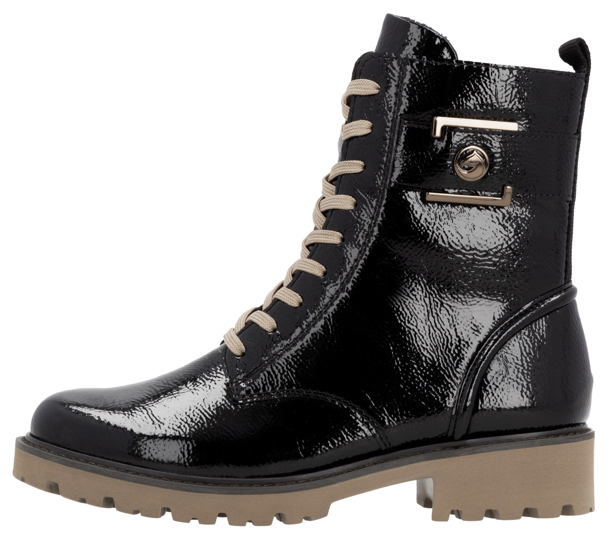 Remonte Schnürstiefelette »Elisabeth Hurley-Collection«, Blockabsatz, Schnürschuh mit praktischem Innenreißverschluss