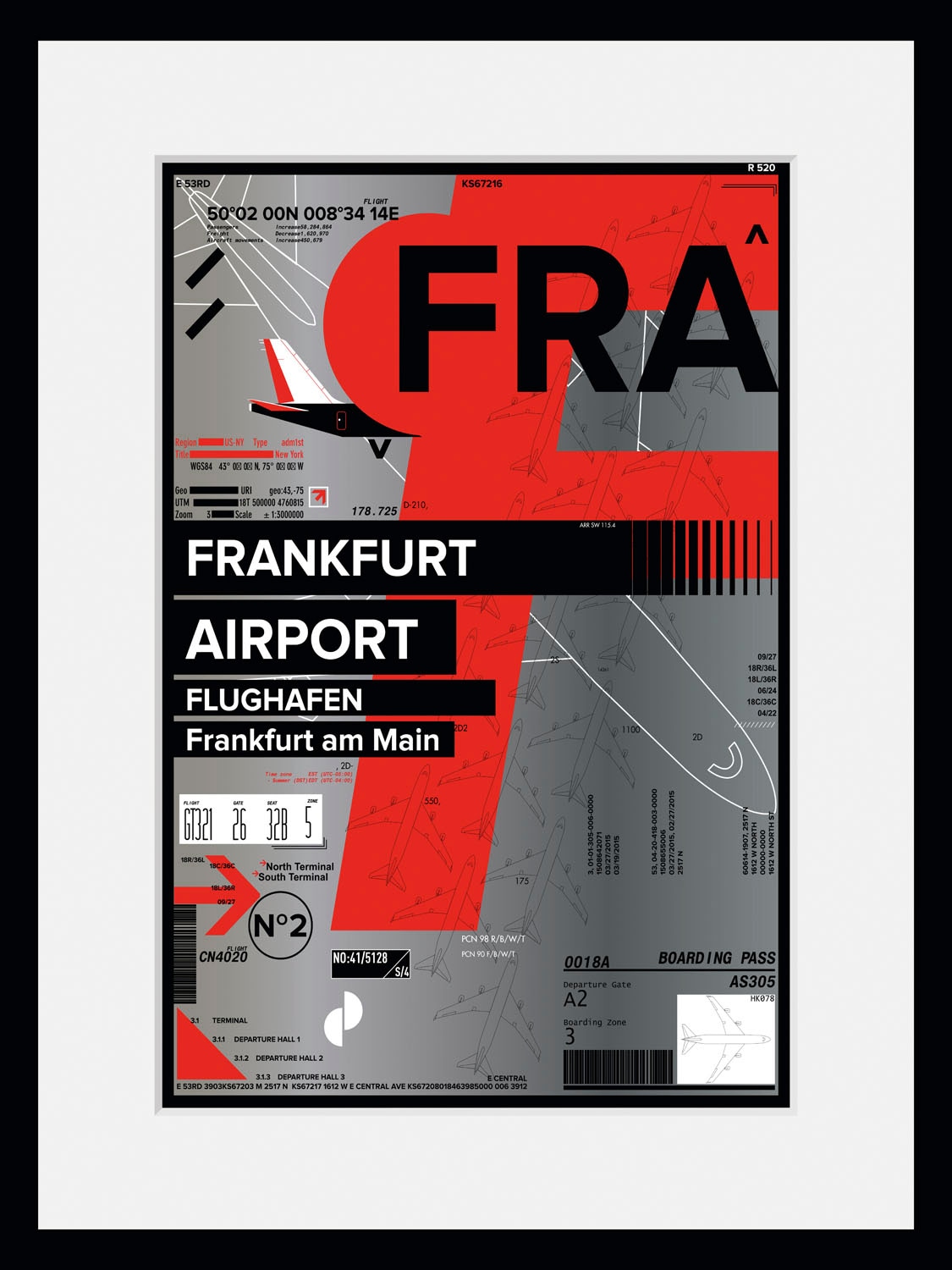 queence Bild »FRA AIRPORT«, Flugzeuge, (1 St.) günstig online kaufen