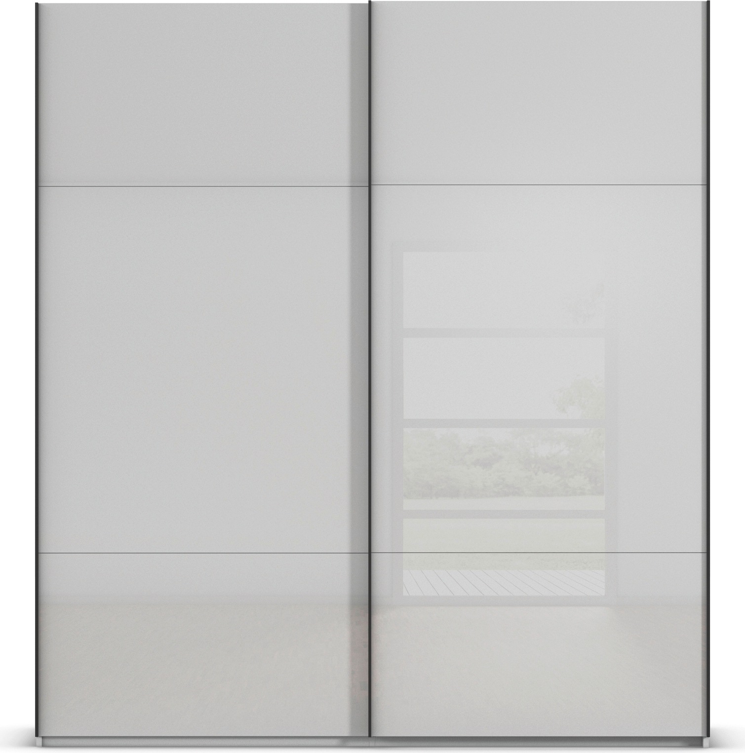 rauch Schwebetürenschrank »Kleiderschrank Schrank Garderobe Schlafzimmerschrank CONTIDO«, (in 3 verschiedenen Ausstattungen BASIC/CLASSIC/PREMIUM), aus hochwertigem Material in 6 Breiten 2 Griff-Farben MADE IN GERMANY