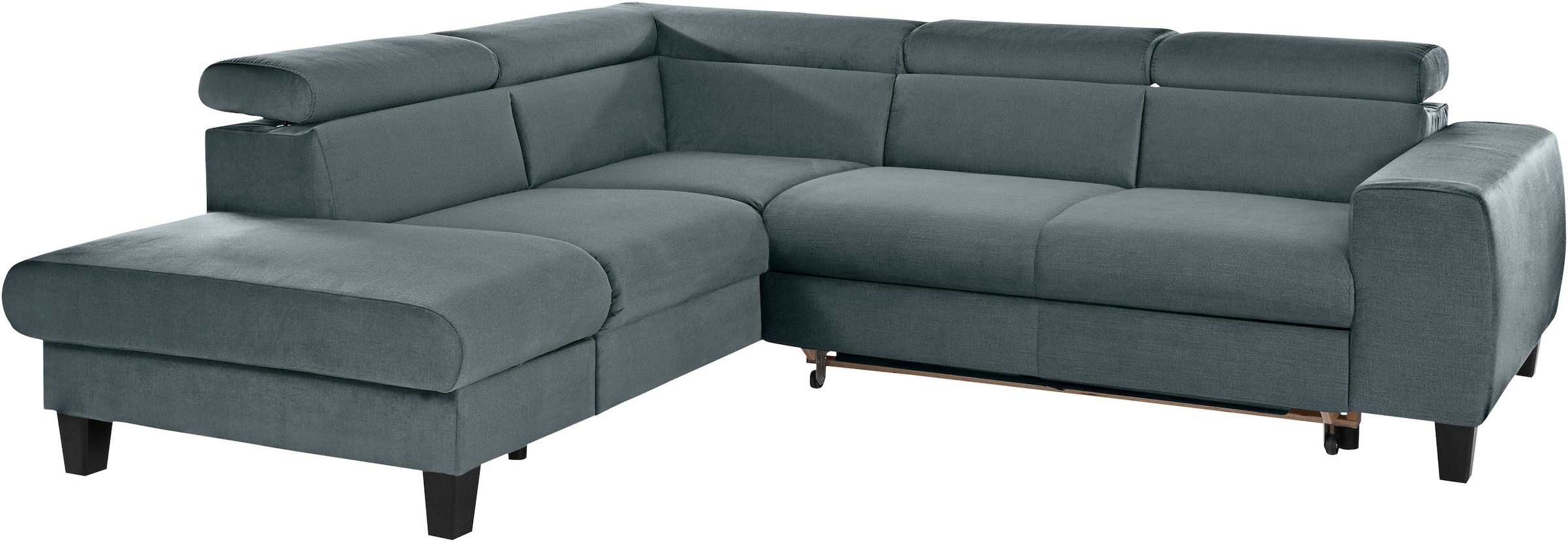 COTTA Polstergarnitur »Morven L-Form«, (Set), Set bestehend aus: Ecksofa mit Kopfteilverstellung & Hocker