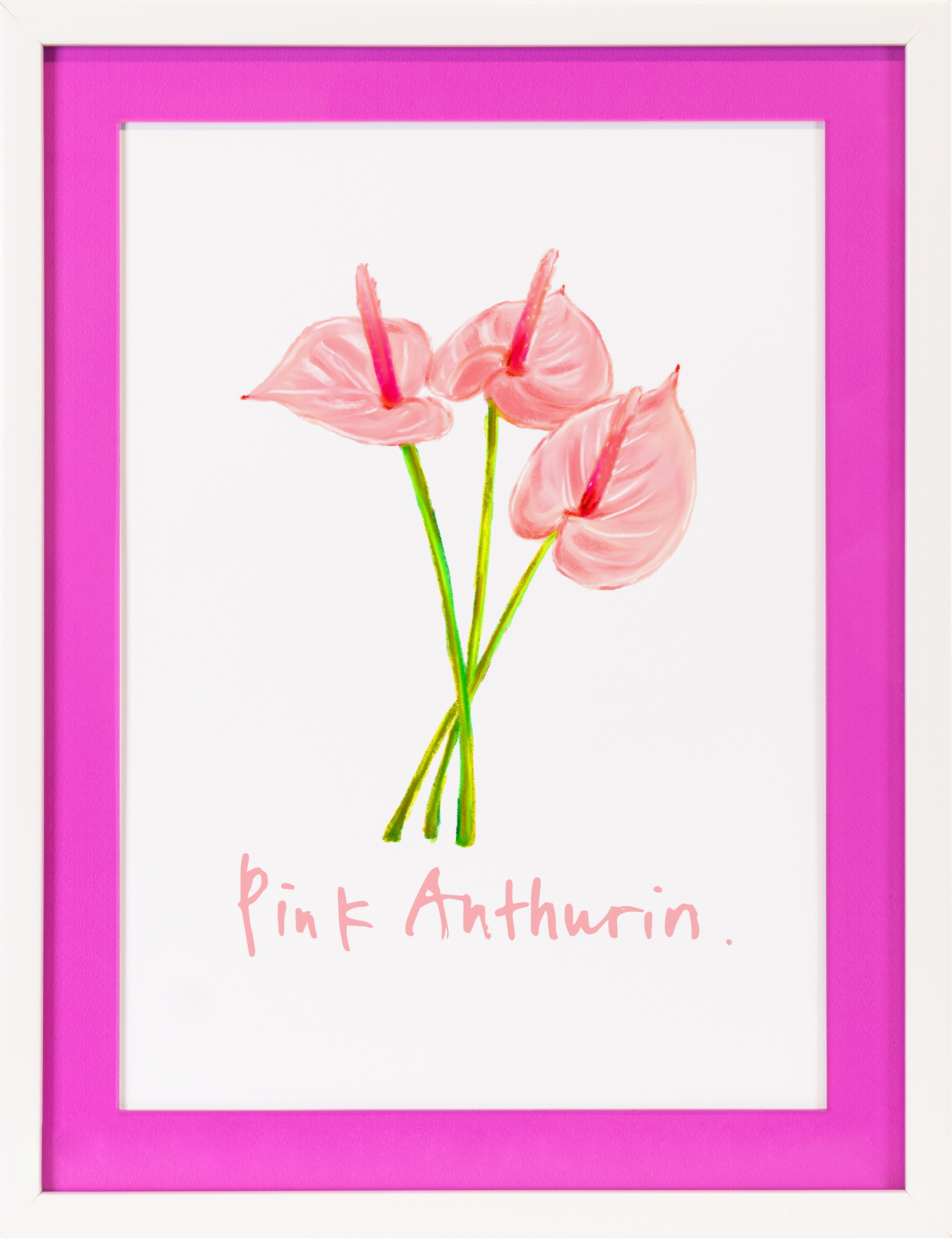 queence Bild mit Rahmen "Blume, pink", Blumen-Blumenbilder, (1 St.), Poster günstig online kaufen