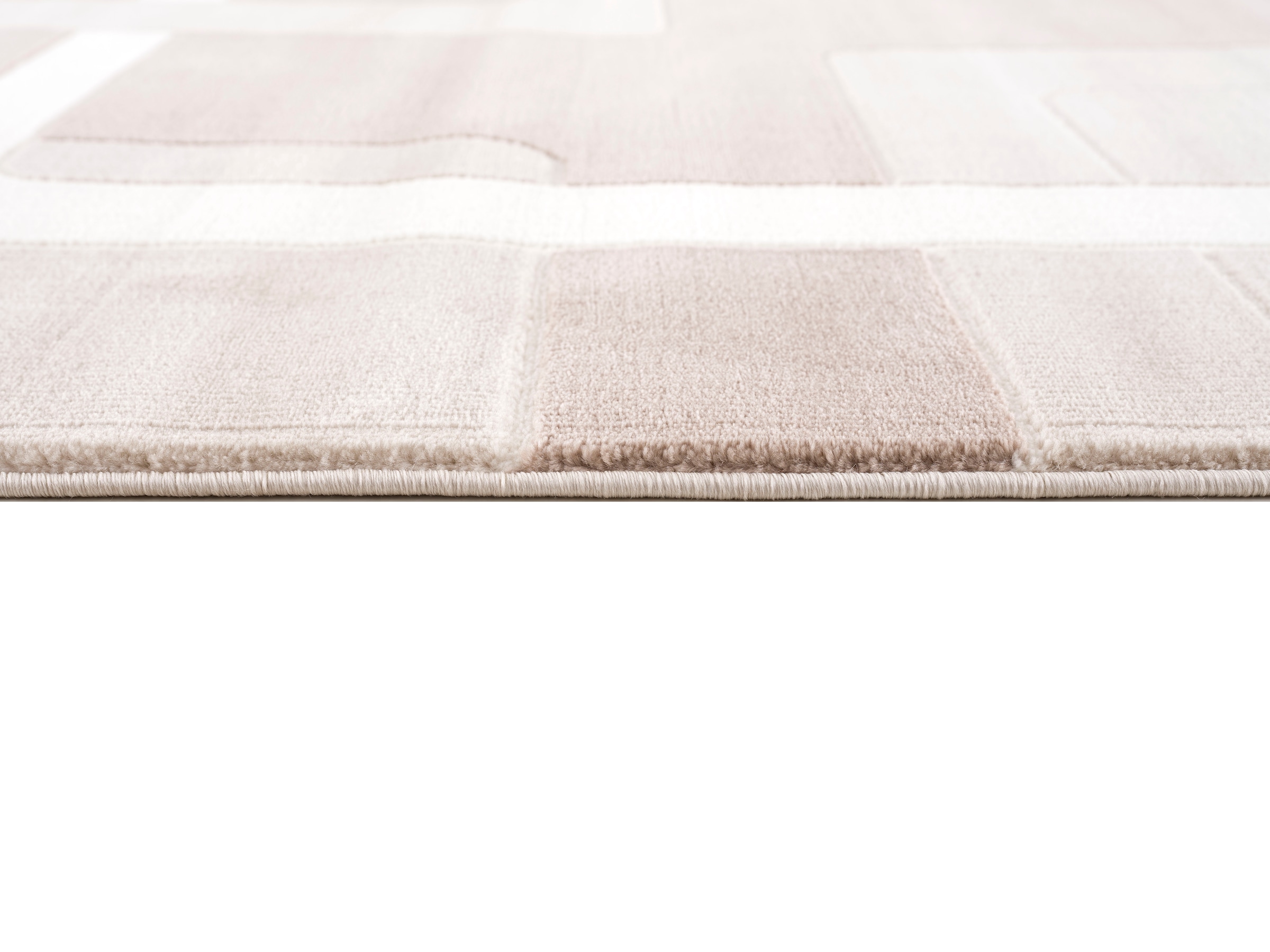 Home affaire Teppich »Anesa«, rechteckig, 12 mm Höhe, mit handgearbeitetem Konturenschnitt, flach, Kurzflor, elegant
