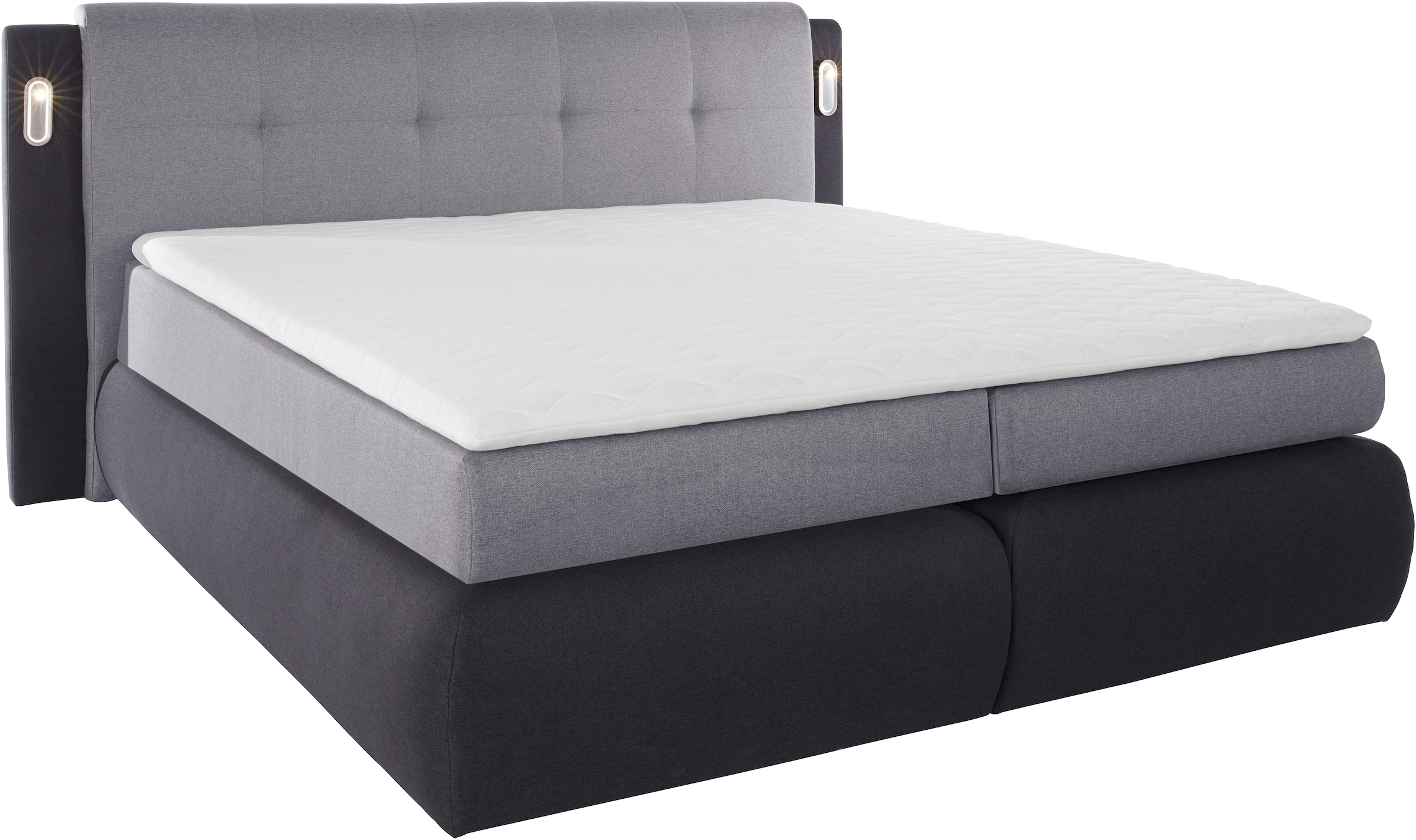 3. Bild von COLLECTION AB Boxspringbett »Borna«, inklusive Bettkasten, LED-Beleuchtung und Topper