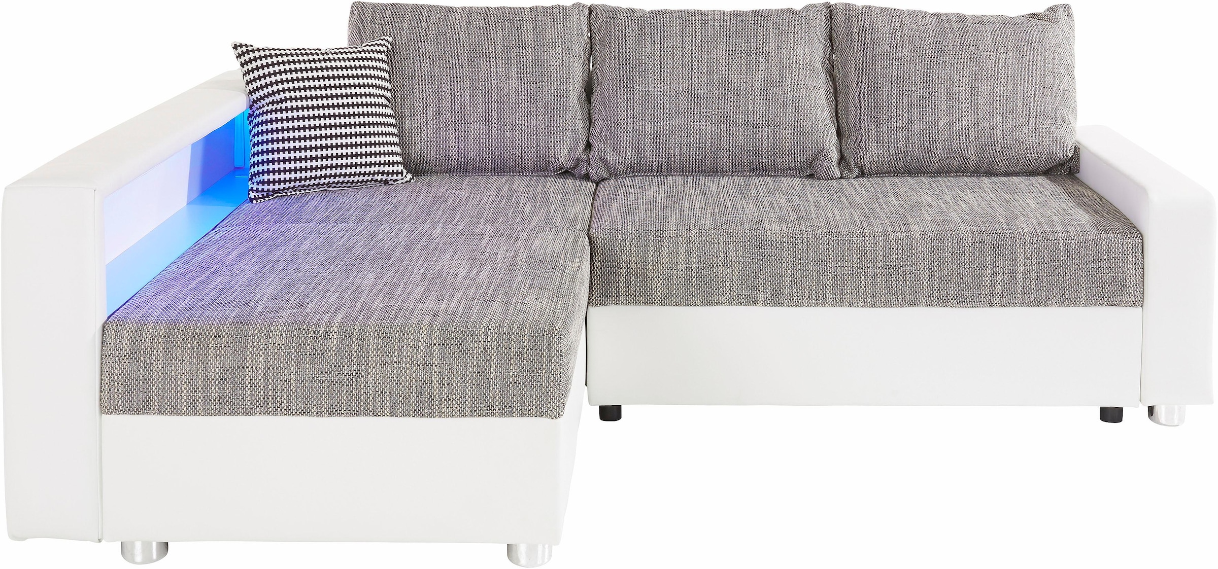 COLLECTION AB Ecksofa »Relax L-Form«, inklusive Bettfunktion, Federkern, wahlweise mit RGB-LED-Beleuchtung
