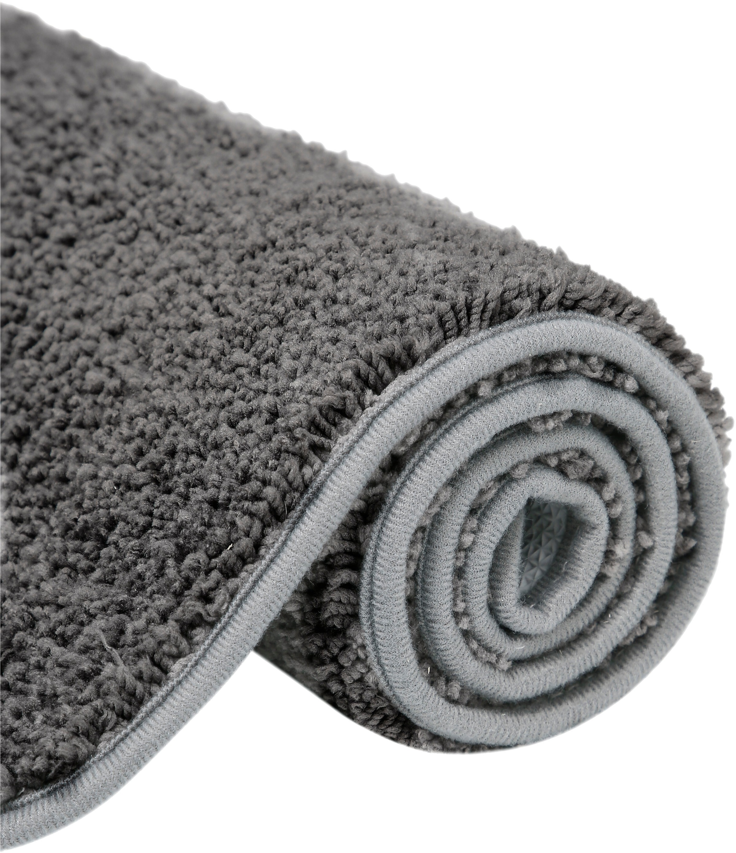 my home Badematte »Regona, Badteppich, Badvorleger, Badezimmer Teppich«, rutschhemmend beschichtet, fußbodenheizungsgeeignet-schnell trocknend-strapazierfähig, Uni Farben, besonders weich, als rechteckig und halbrund erhältlich