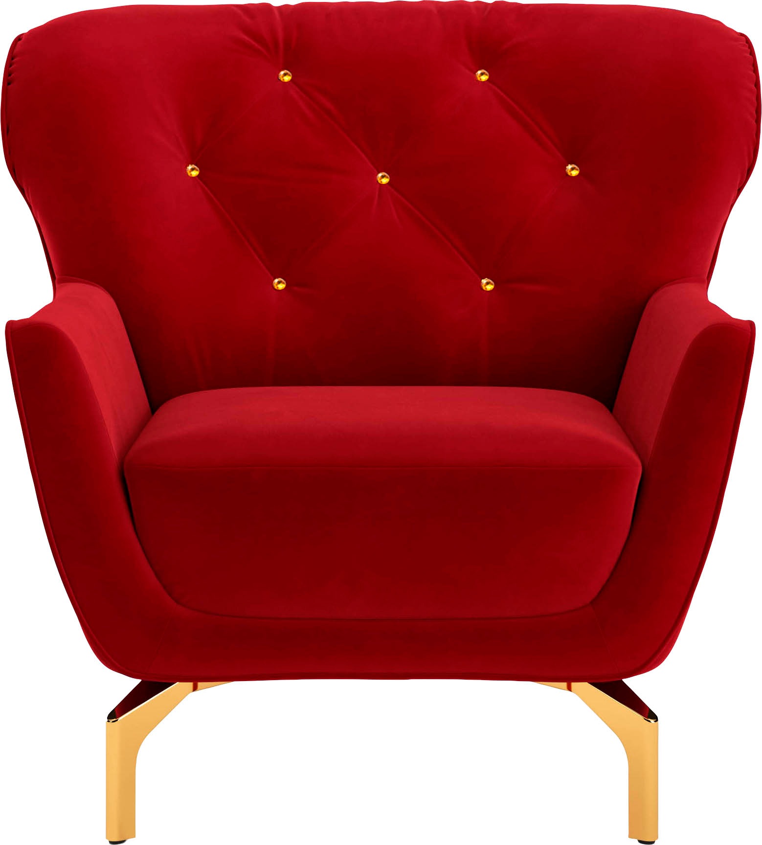 sit&more Sessel »Orient 3«, inkl. 1 Zierkissen mit Strass-Stein, goldfarben günstig online kaufen