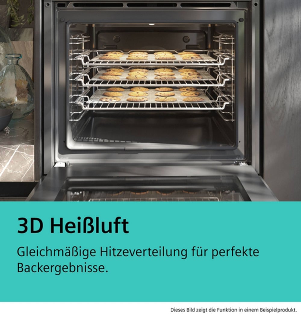 SIEMENS Pyrolyse Backofen iQ300 »HQ574AER3«, mit Teleskopauszug nachrüstbar, Pyrolyse-Selbstreinigung