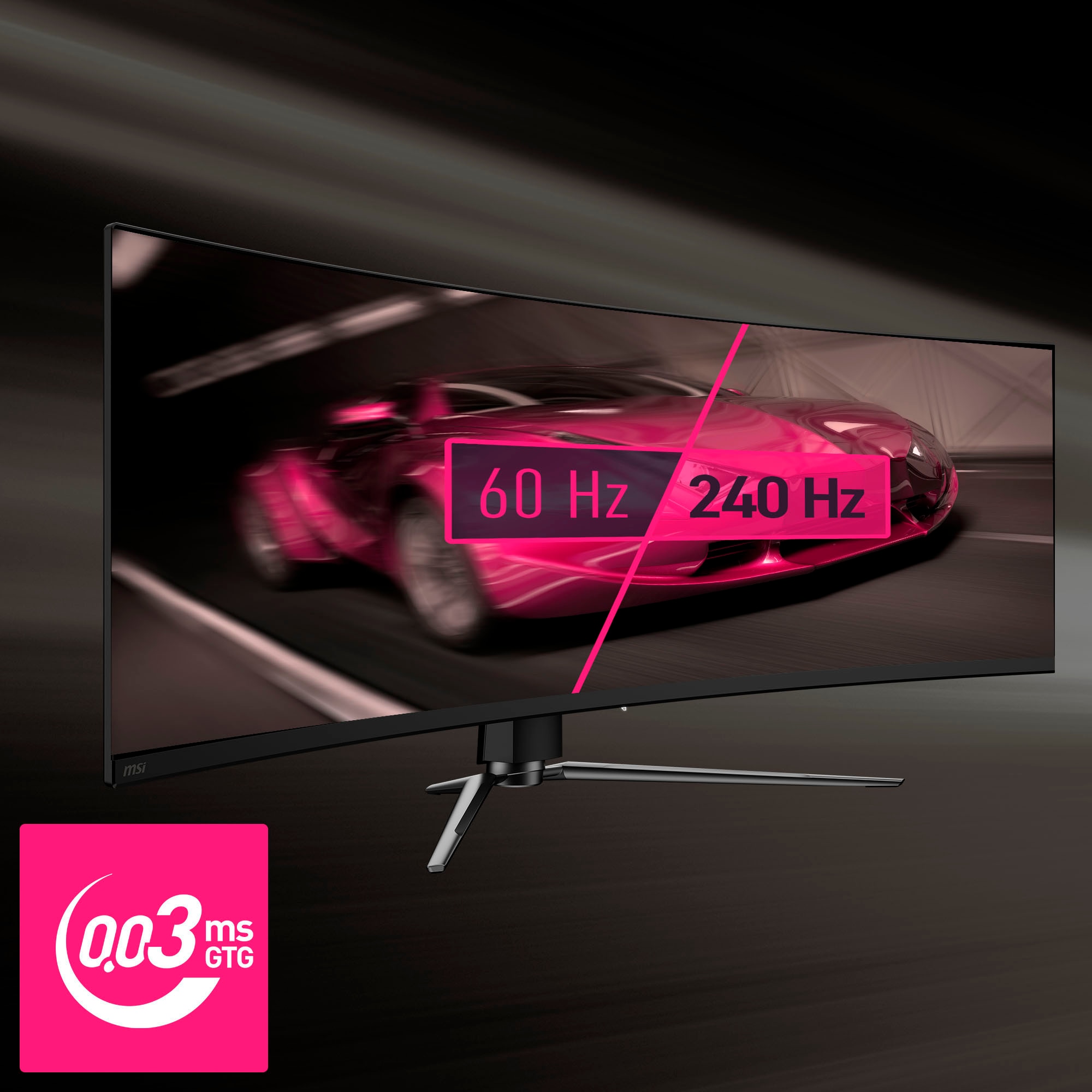 MSI Curved-Gaming-Monitor »MPG 491CQPX QD-OLED«, 125 cm/49 Zoll, 5120 x 1440 px, DQHD, 0,03 ms Reaktionszeit, 240 Hz