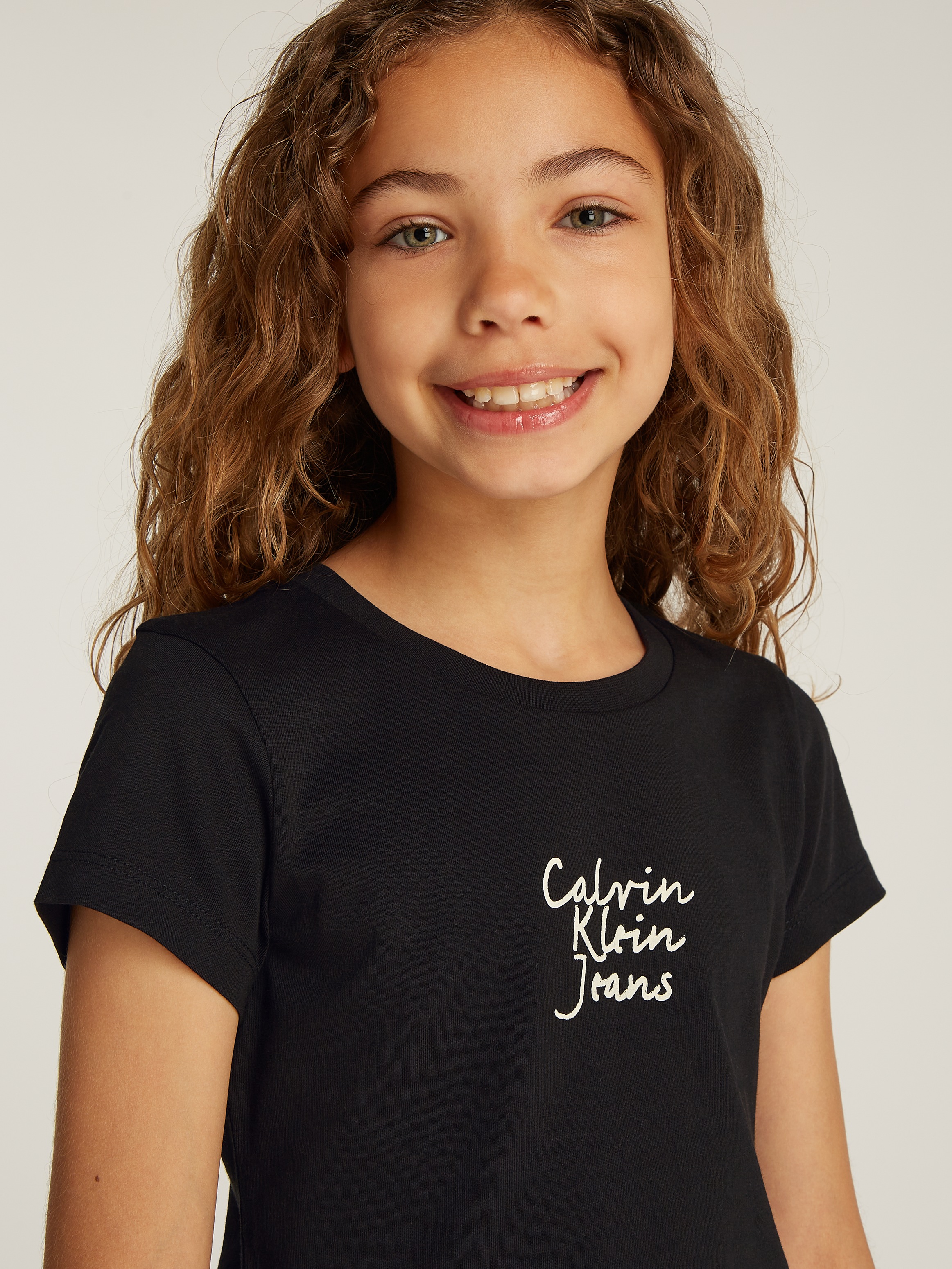 Calvin Klein Jeans Rundhalsshirt »HANDWRITING LOGO SS SLIM T-SHIRT« für Kinder bis 16 Jahre mit Logoschriftzug