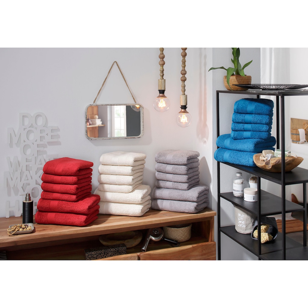 Home affaire Handtücher »Eva«, (4 St.), Premium-Qualität 550g/m², flauschig, Handtuchset aus 100 % Baumwolle
