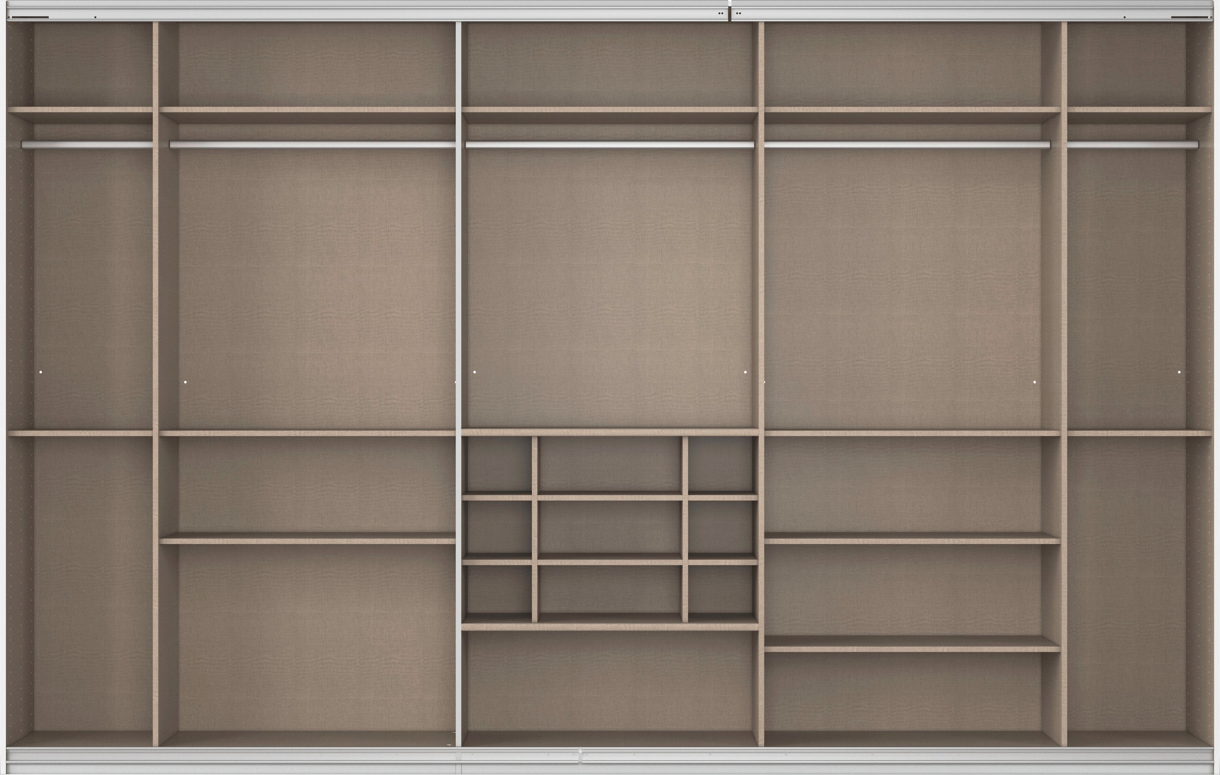 rauch Schwebetürenschrank »Kleiderschrank Schrank Garderobe Wäscheschrank TOMA mit Passepartout«, inkl. Regaleinsatz sowie zusätzlichen Einlegeböden MADE IN GERMANY