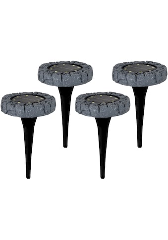 LED Gartenleuchte »LED-Solar Bodenleuchte«, mit Erdspieß, 4er Set