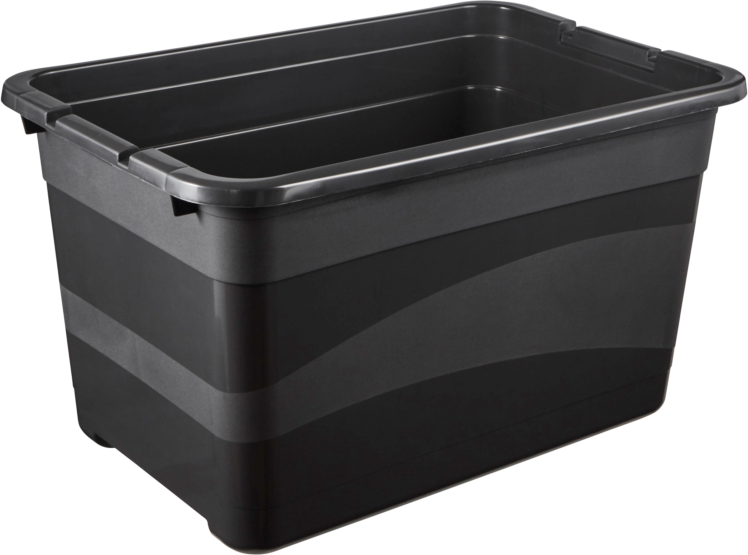 keeeper Transportbehälter »eckhart, 3er Set Transporbox, 52 L, 59,5 x 39,5 x 34 cm« 39,5 cm breit 34 cm hoch 59,5 cm lang Set, 3 Stk. tlg. seitl. Clips, Griffe am Boden, stoßfeste Seitenwände, robuster Deckel