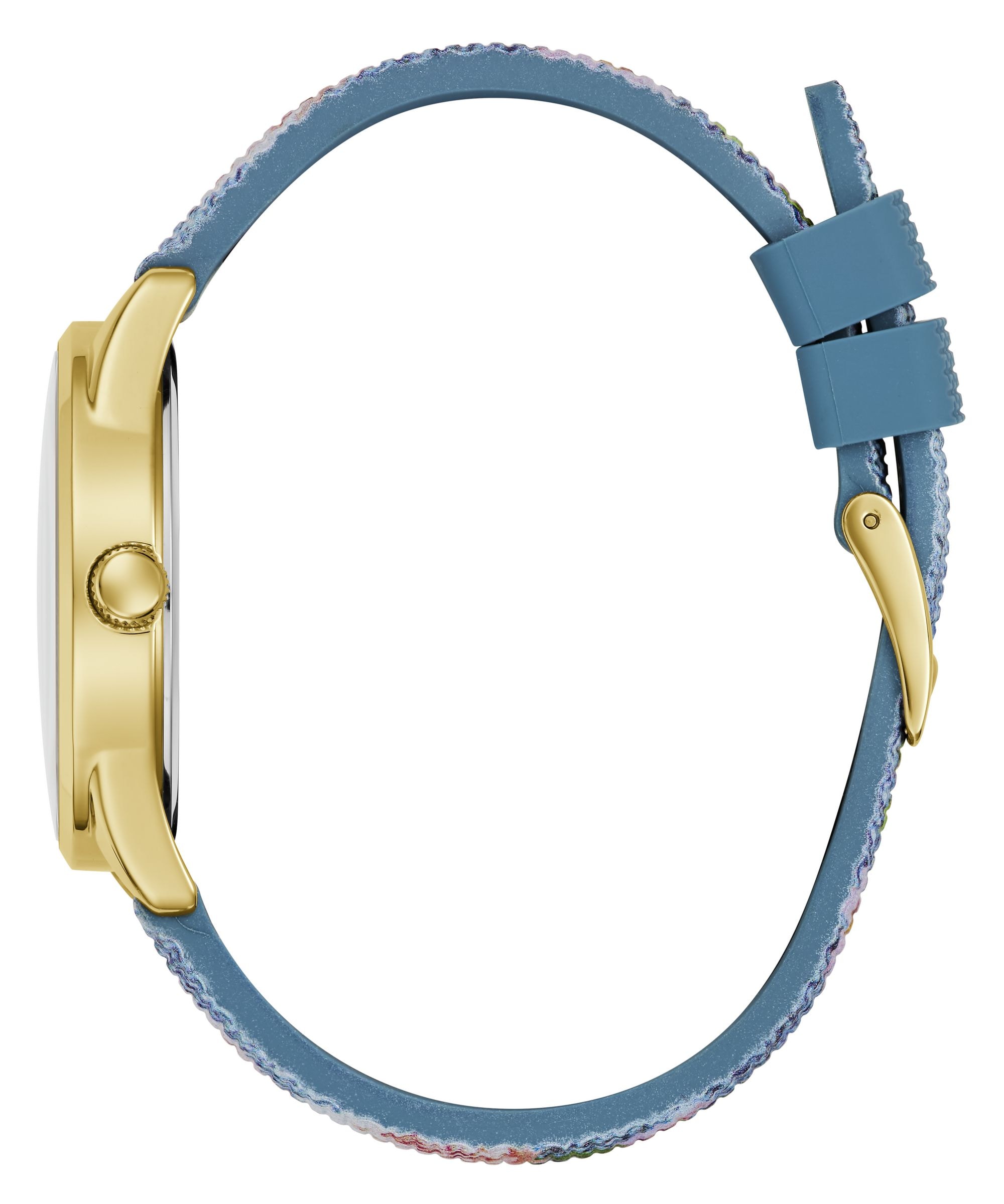 Guess Quarzuhr »MARIGOLD« Armbanduhr, Damenuhr, Silikonarmband, analog