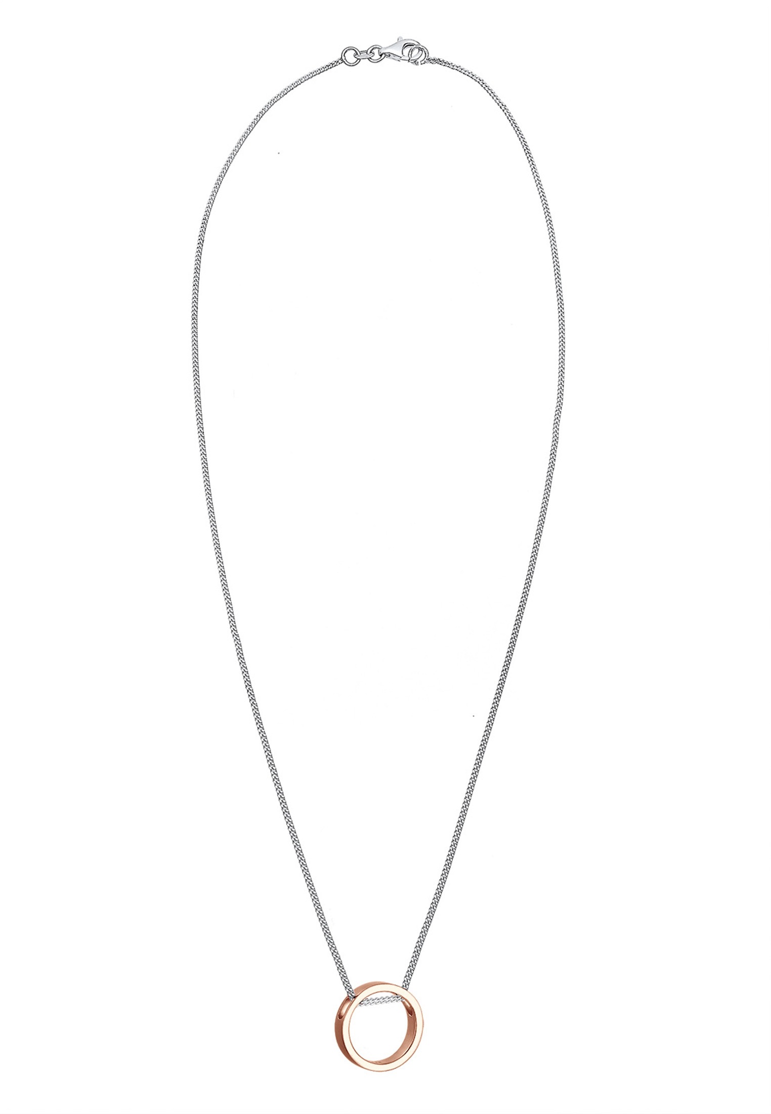 Elli Kette mit Anhänger »Halskette mit Anhänger Kreis 925 Sterling Silber Rosegold«